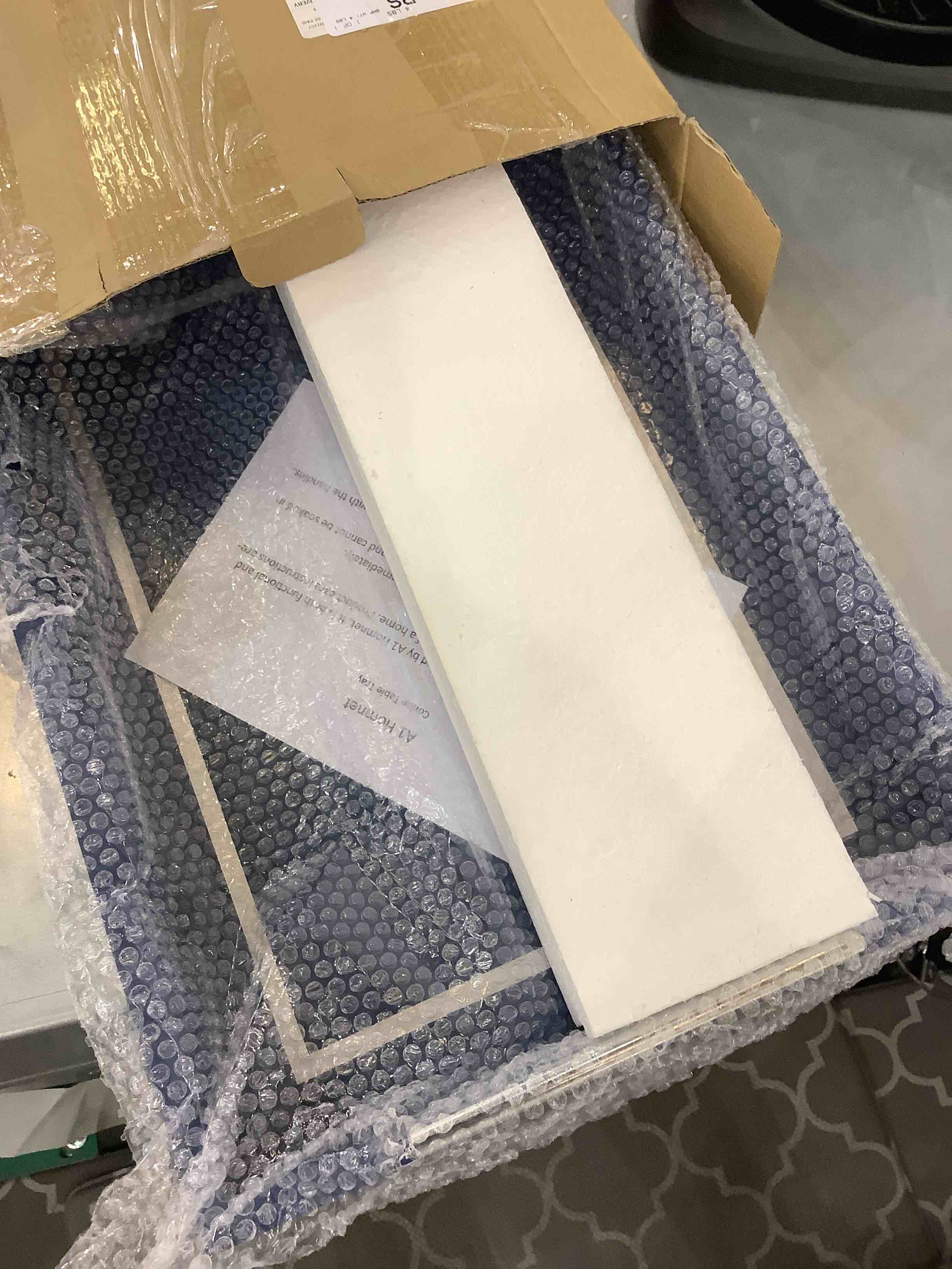 Deluxe Tray for Coffee Table Blue Serving Tray with Handles, a Decorative Tray for Every Room 16x12