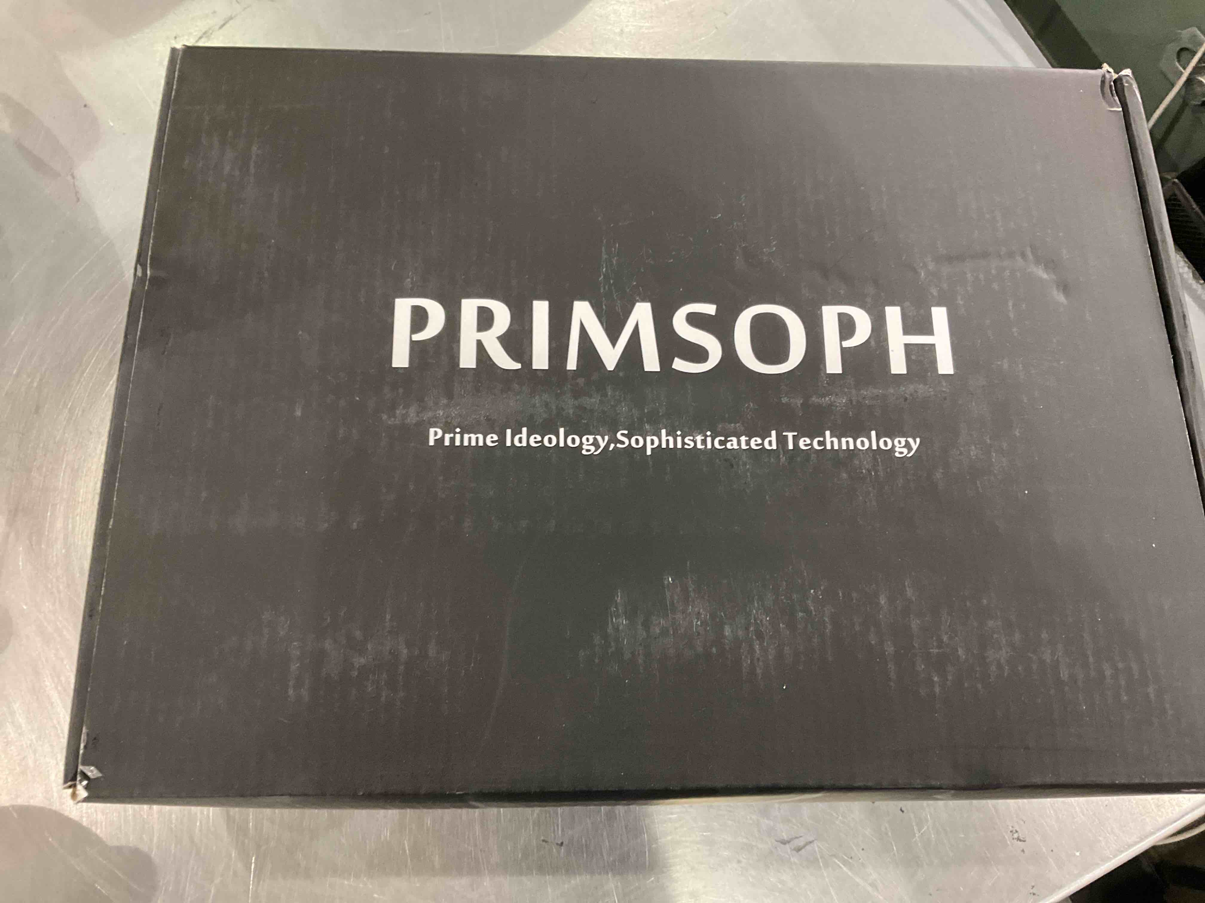 PRIMSOPH Black Automatic Motion Sensor Touchless Bathroom Sink Faucet with Hole Cover Plate,Battery or Plug-in Powered with Control Box and Temperature Mixer,Hands Free Bathroom Tap,Cupc Listed