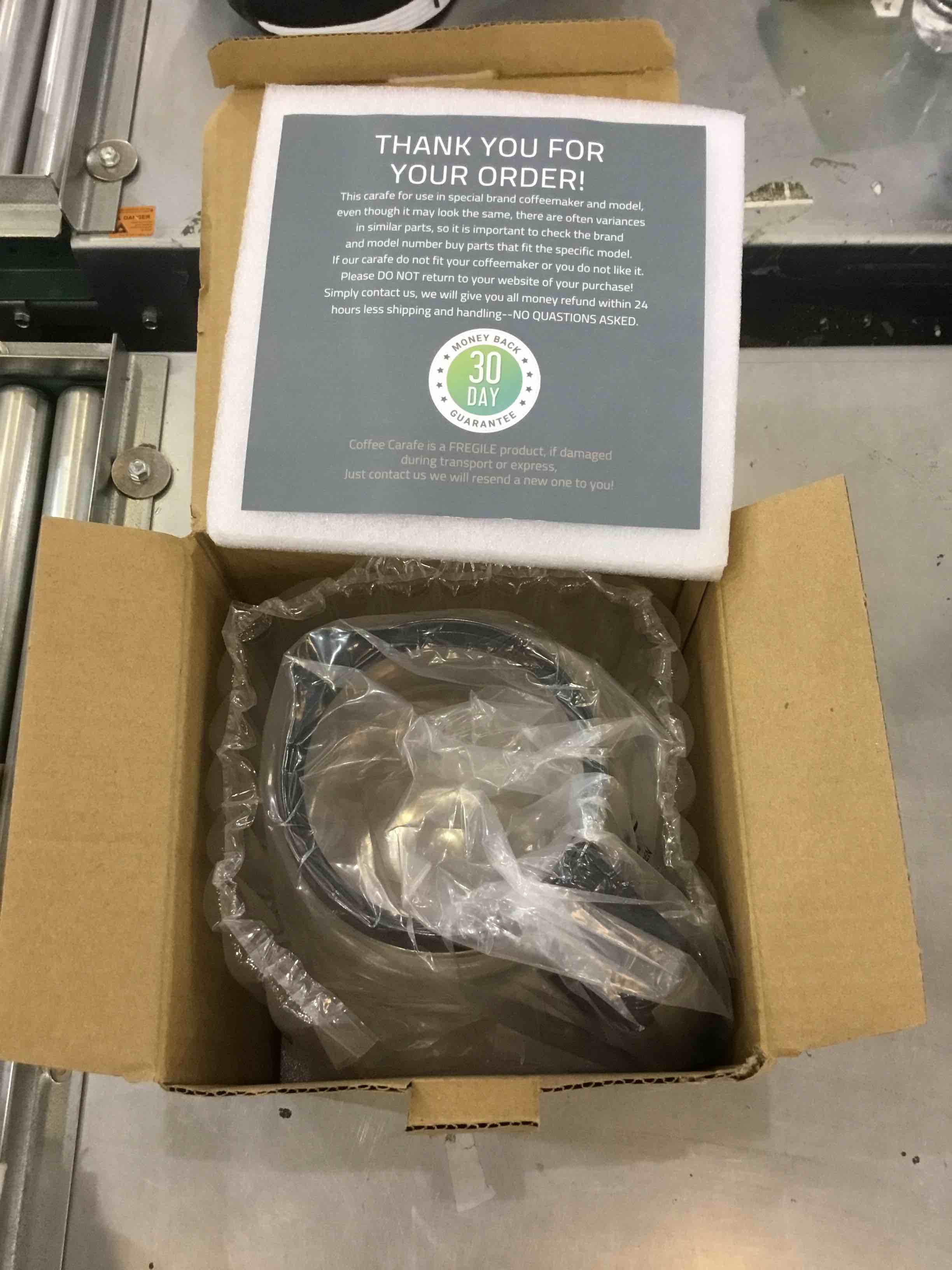 12-Cup Replacement Glass Carafe for Cuisinart Coffee Maker Models DCC-1100BK, DCC-1200, DCC-2650, CHW-12, CHW-12P1, DGB-550BK, DGB-550BK1, DGB-625BC, DGB-700BC, and SS-12 | Part# DCC-1200PRC