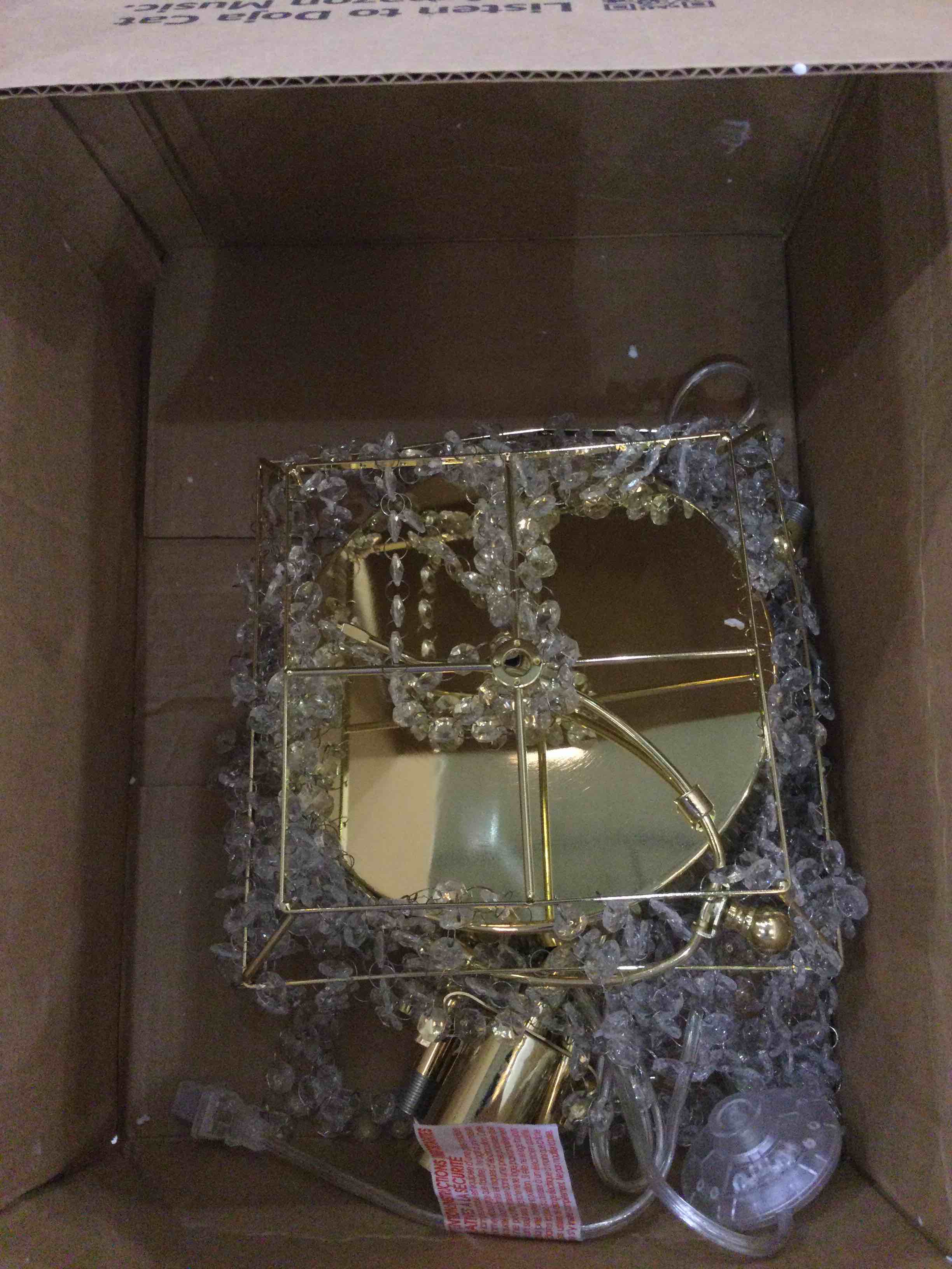 Luvkczc Crystal Floor Lamp Gold, Double-Layer Lampshade, Elegant Standing Lamp, Bedroom Standing Lights, Tall Standing Lamps for Living Room, Bedroom, Office, 8W LED Bulb Included