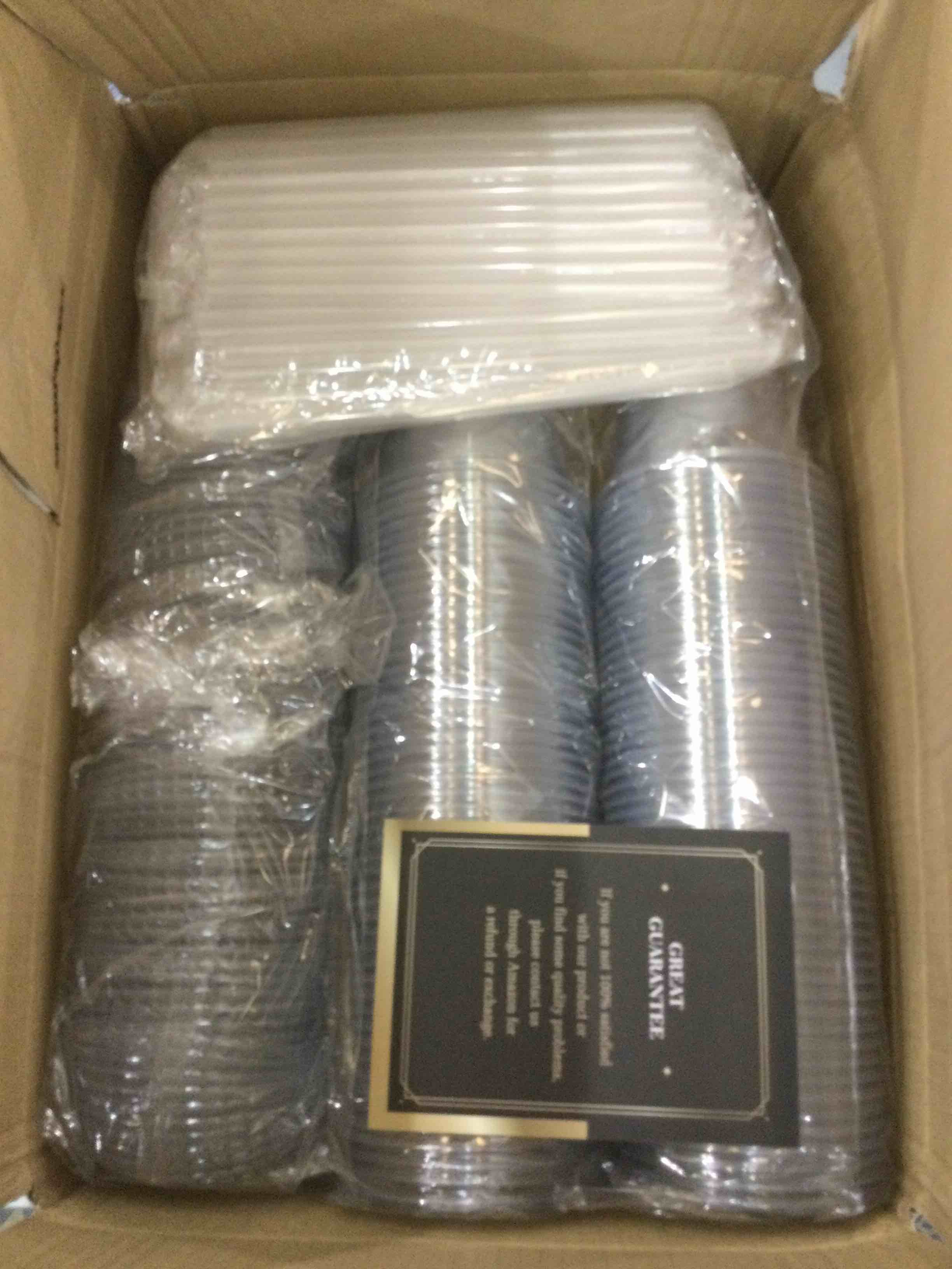 VITEVER [100 Sets - 16oz] Plastic Cups with Lids and Straws, Disposable Cups for Iced Coffee, Smoothie, Milkshake, Cold Drinks - Clear