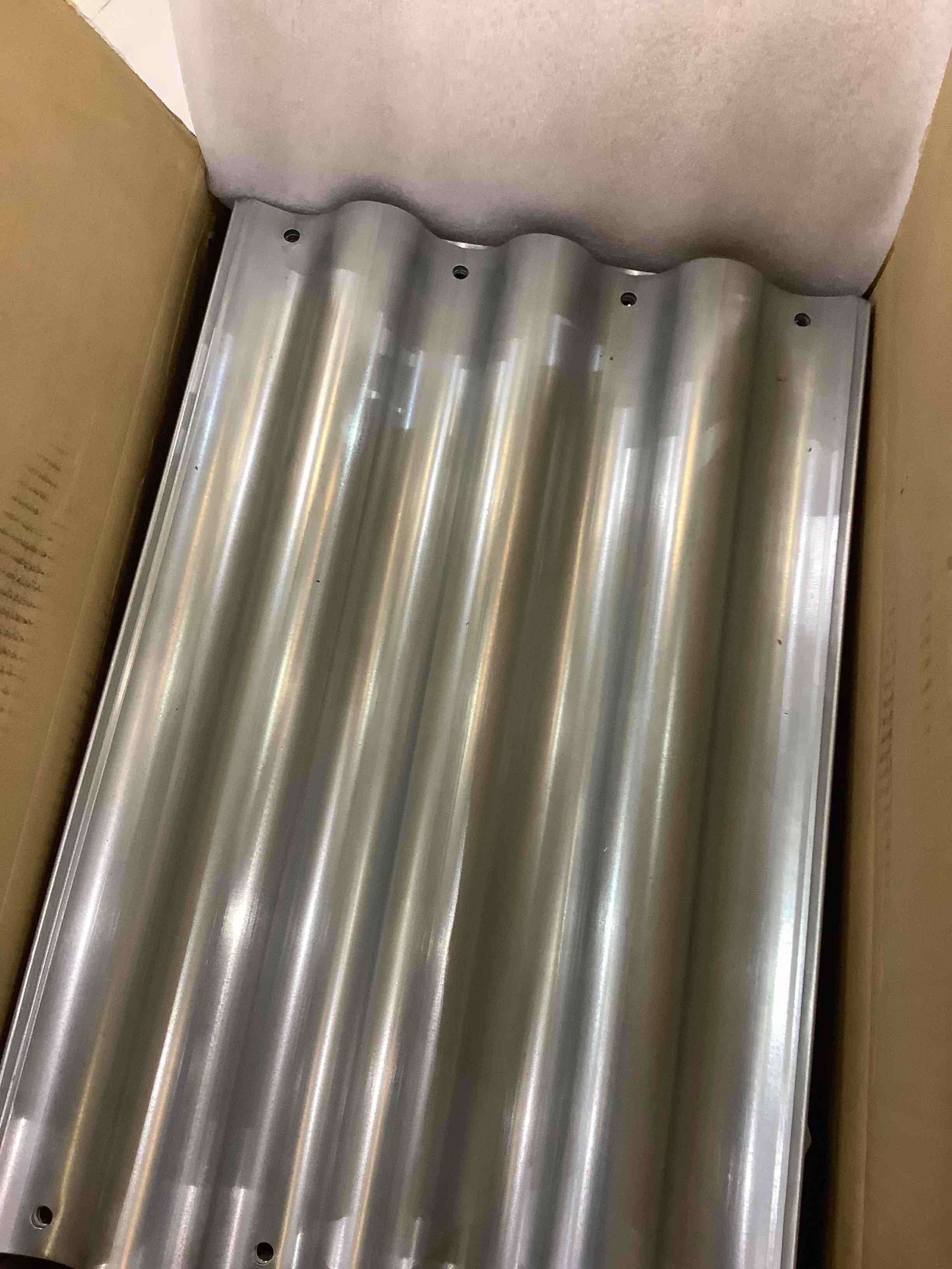 Raised Garden Bed Galvanized Planter Box Outdoor, Rot-Resistant Metal Garden Bed Planter for Vegetables Flower Herb (Silver)