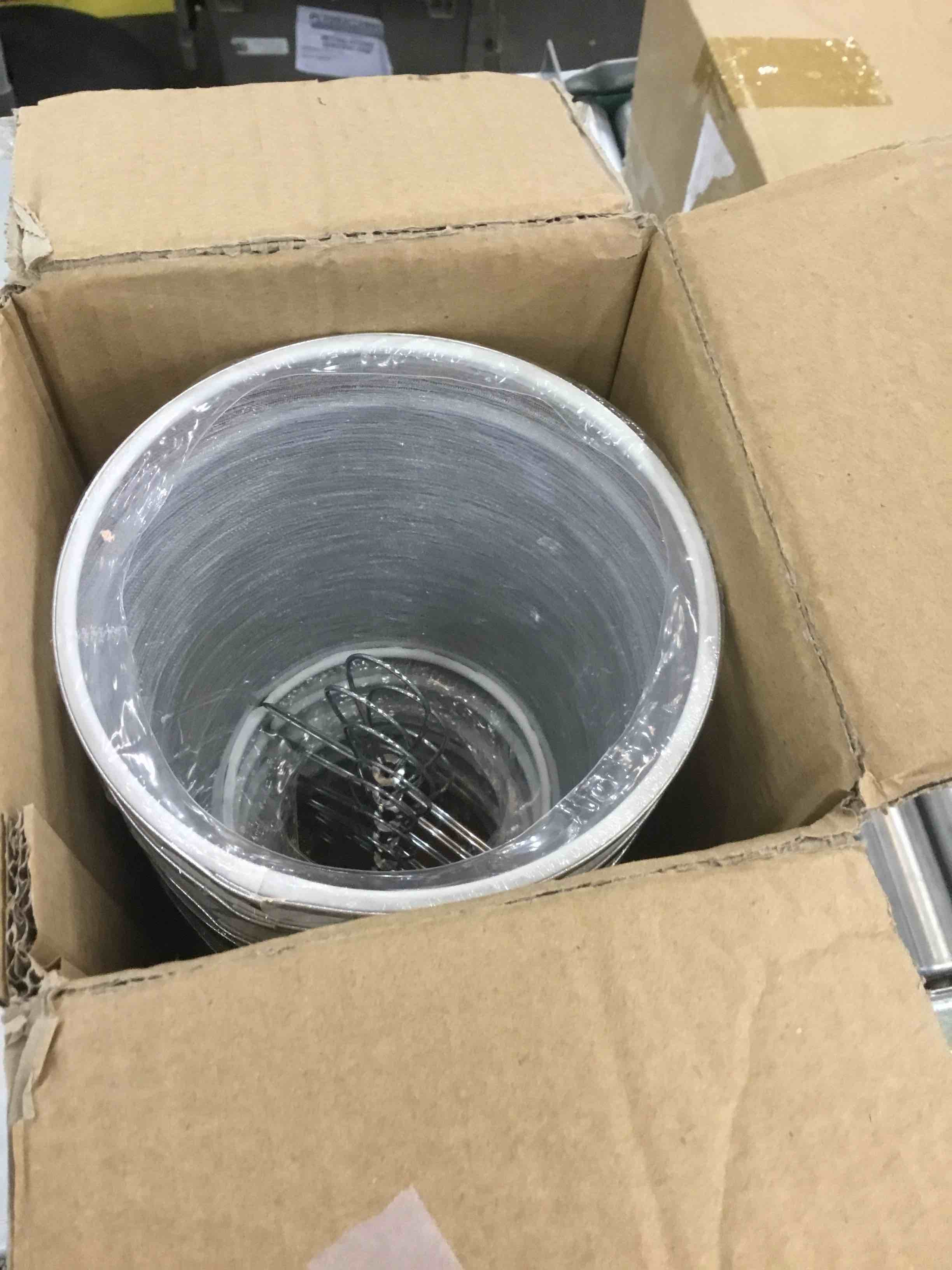 NOYOK Set of 6 Chandelier Lamp Shades ,Mini Lamp Shade, 4.33" X 5.91" X 5.51"Champagne Organza, Bell, Clip On Lamp Shade, Silver