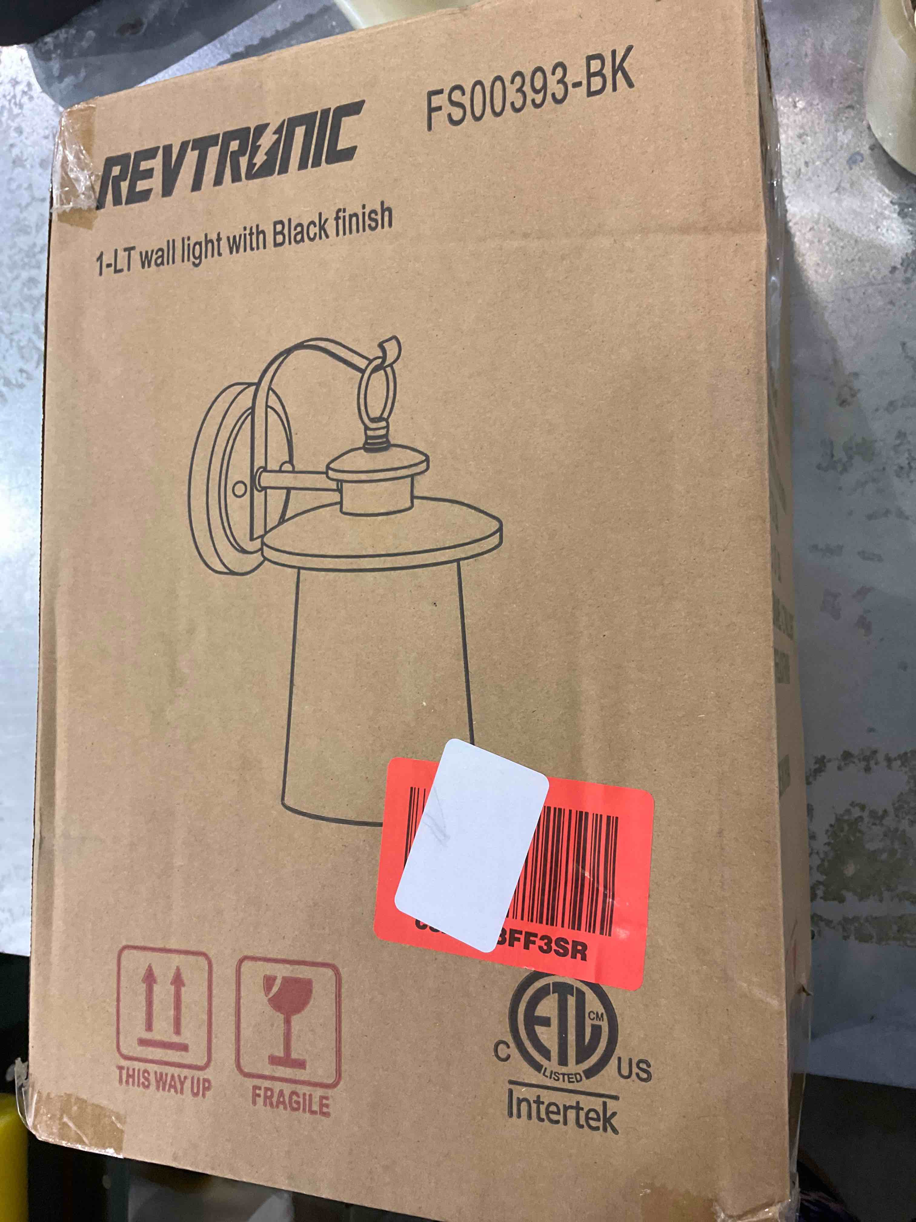 Revtronic 00393 1-Light Outdoor Wall Lights, Matte Black, Exterior Light Fixtures with Clear Glass Shade, Front Porch Lighting, Modern Coastal Sconces Lantern for Outside, House, Garage - ETL Listed