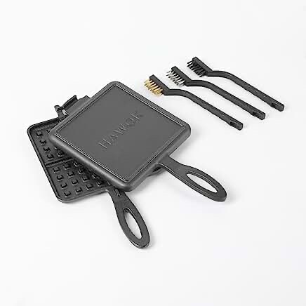 HAWOK Cast Iron Square Waffle Iron Waffle Maker