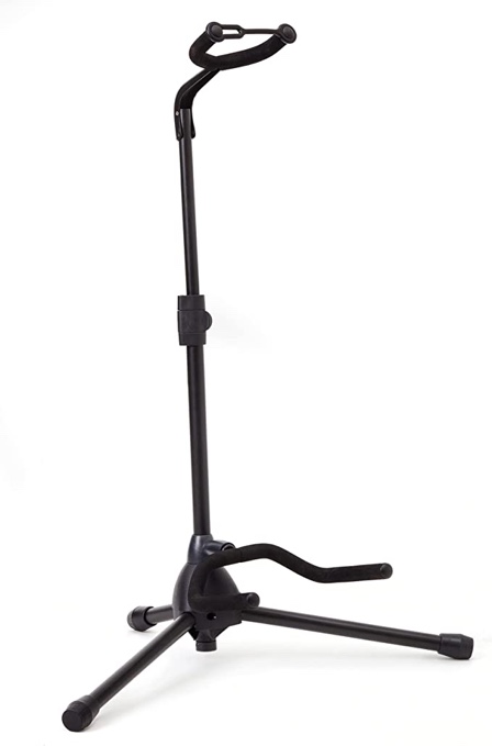 Hola! Music Guitar Stand - Height Adjustable, Collapsible w/ Padded Neck & Yoke - Pack of 1 Tripod