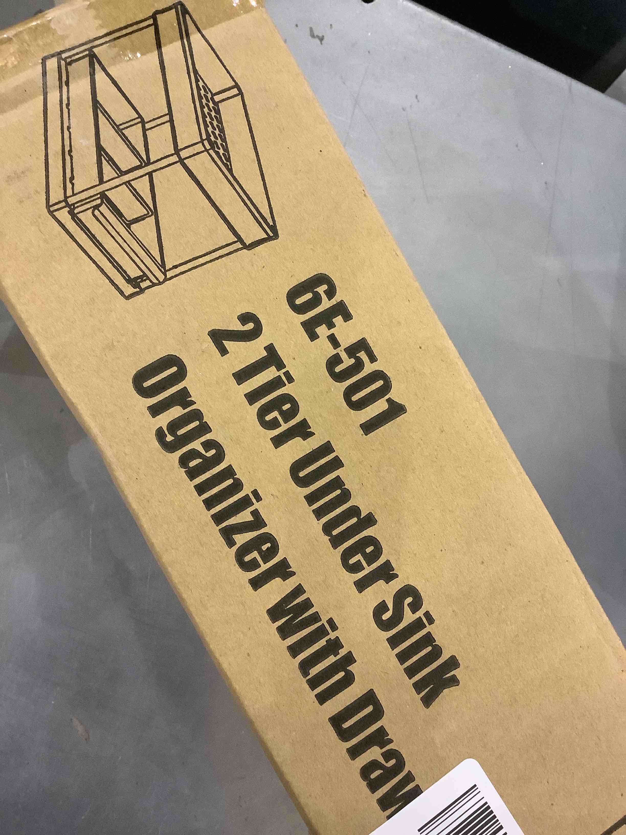 BuyBuyQUEEN 2-Tier Under Sink Organizer, Sliding Under Bathroom Cabinet Storage Drawer Organizer with 4 Hooks & 2 Dividers, Multi-purpose Under Sink Shelf Organizer for Bathroom Kitchen (Black_1 Pack)