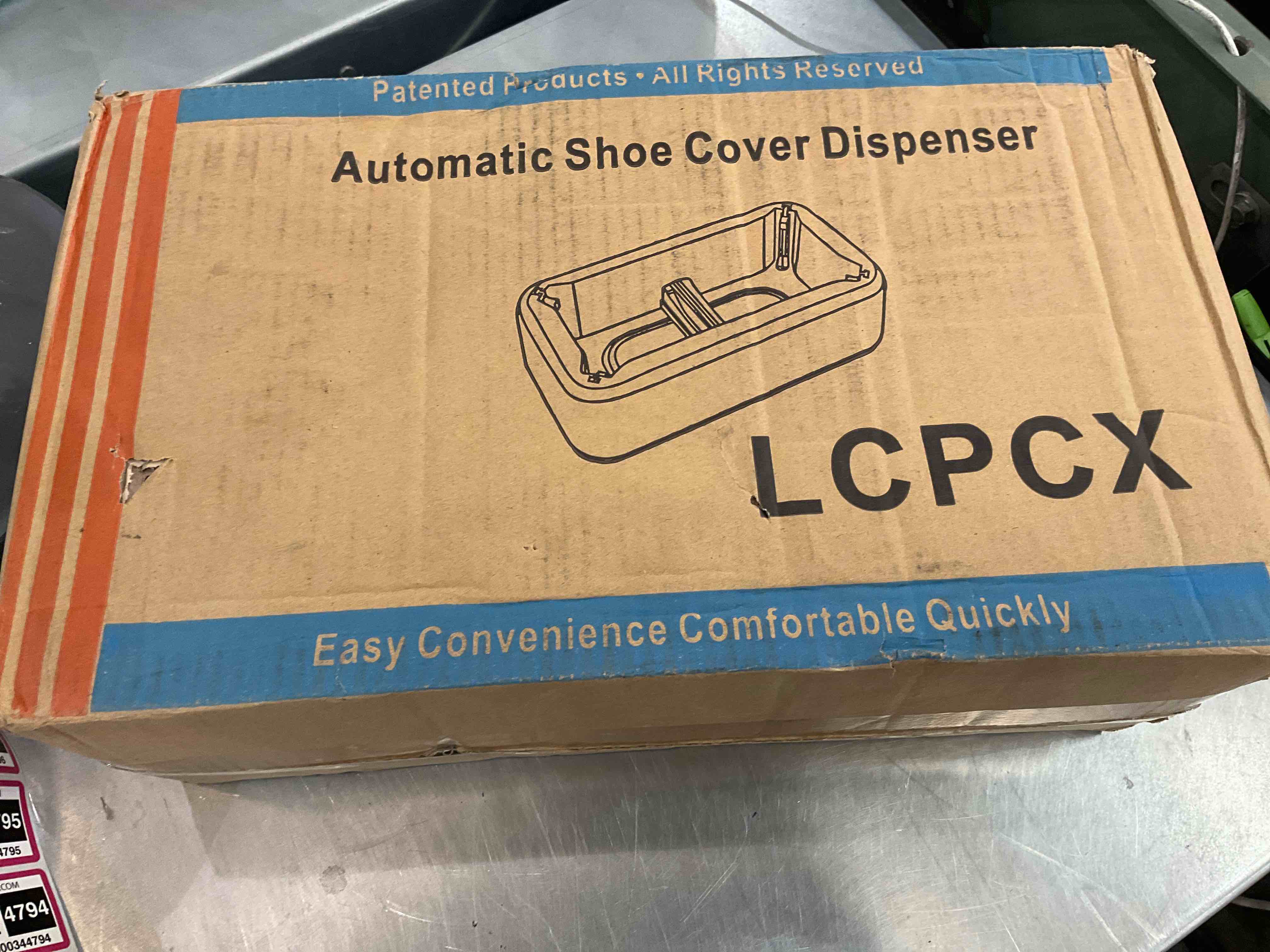LCPCX Automatic Shoe Cover Dispenser with 200pcs Disposable Plastic Boot and Shoe Cover, Portable Shoe Cover Boot Cover Dispenser for Home, Store and Office