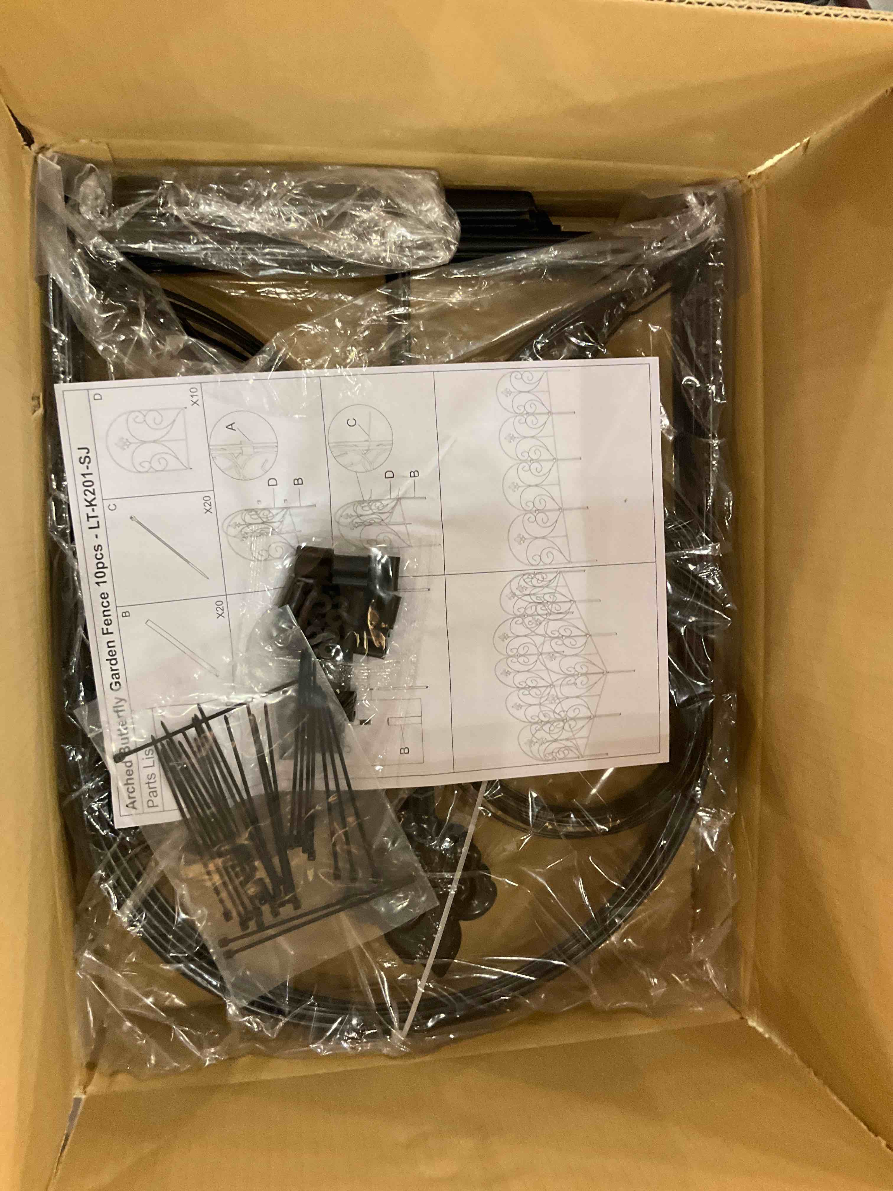 Skcoipsra Decorative Garden Fence 10 Pack, 24in(H) x 10ft(L) No Dig Animal Barrier Fence, Rustproof Metal Fencing for Yard, Dog Rabbits Wire Section Garden Edging Border for Yard Patio Garden, Arched