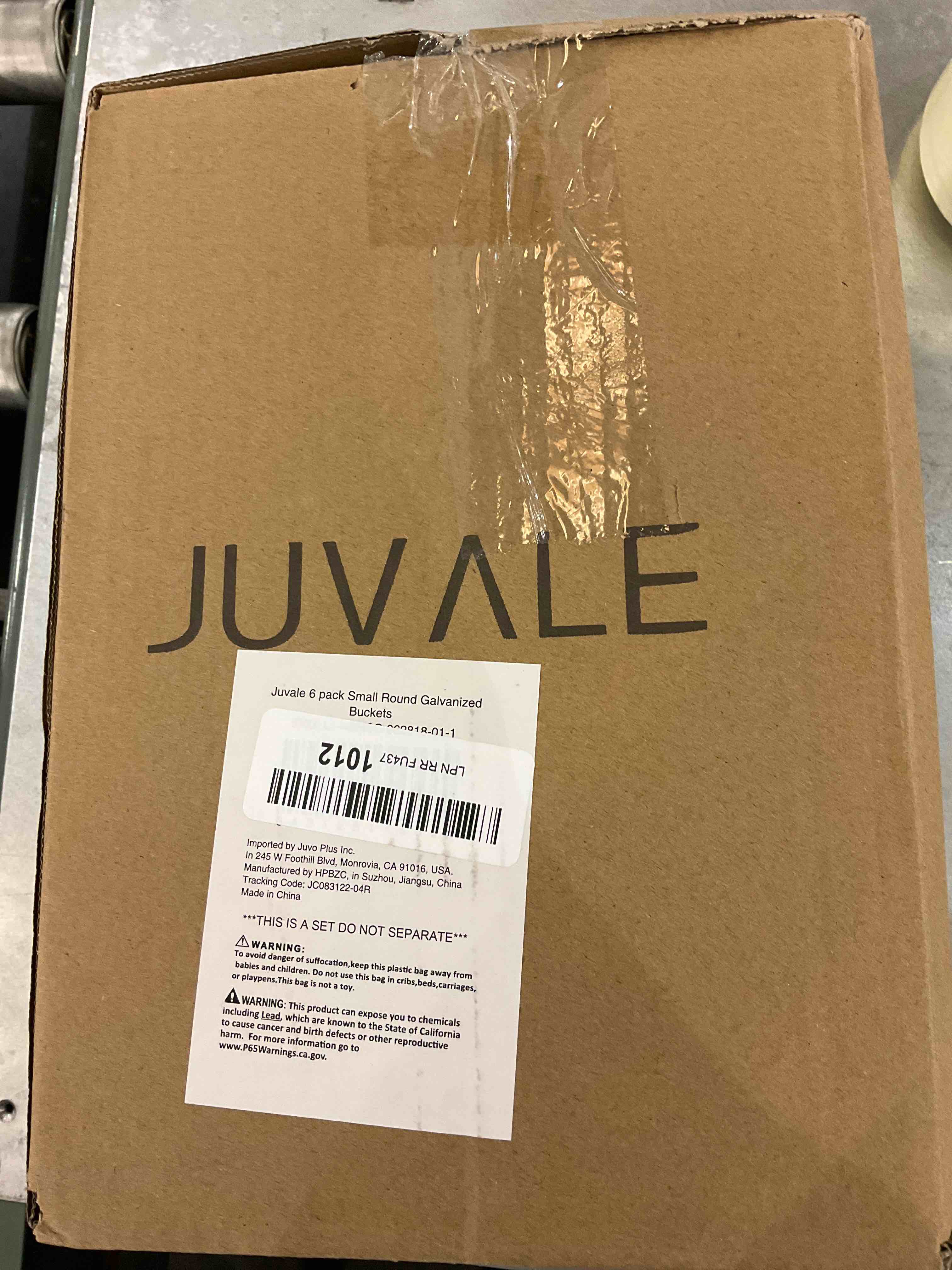 Juvale 6 Pack Large Galvanized Buckets for Parties, 7 in Metal Ice Pails for Champagne, Beer, Wine (100 Oz Capacity)