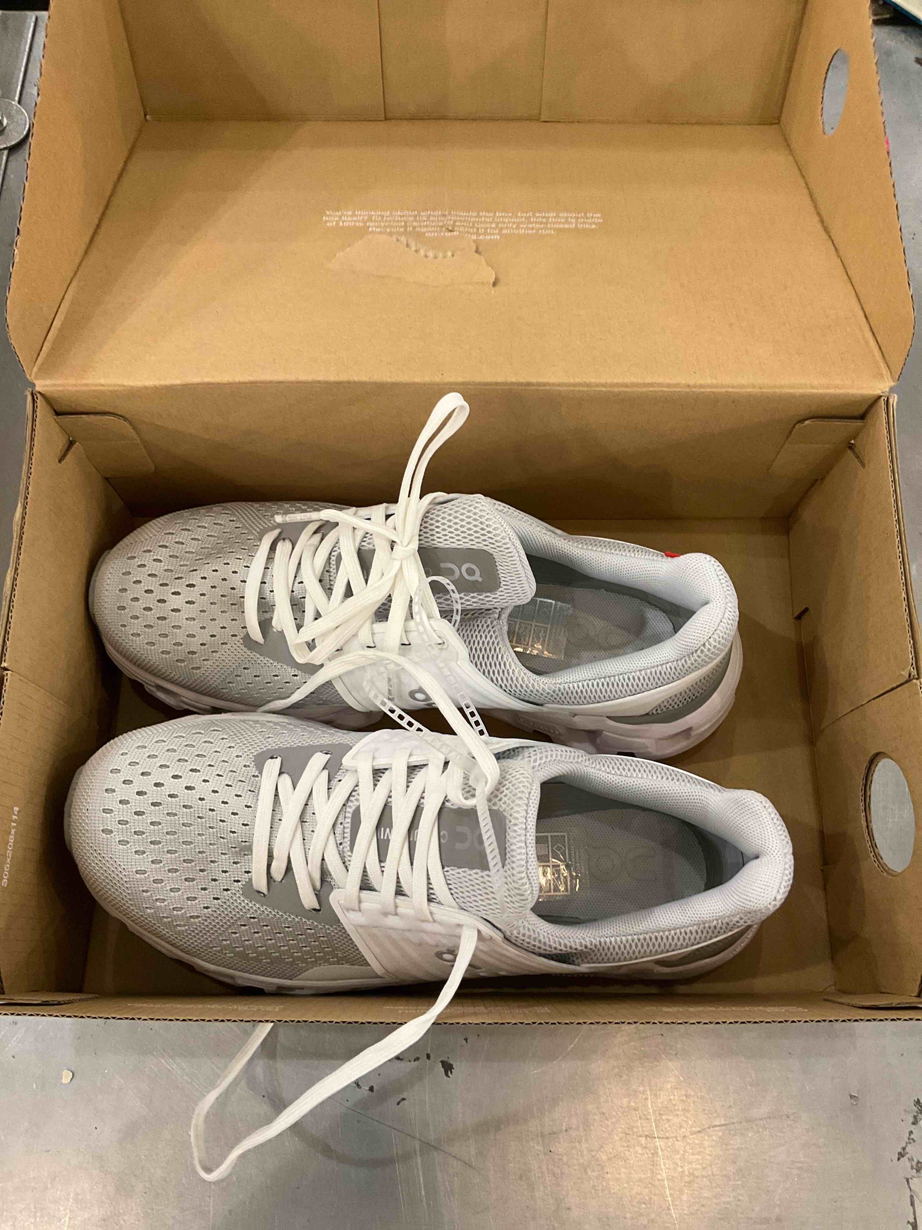 Woman’s Shoes (Size 6.5, White/Gray)