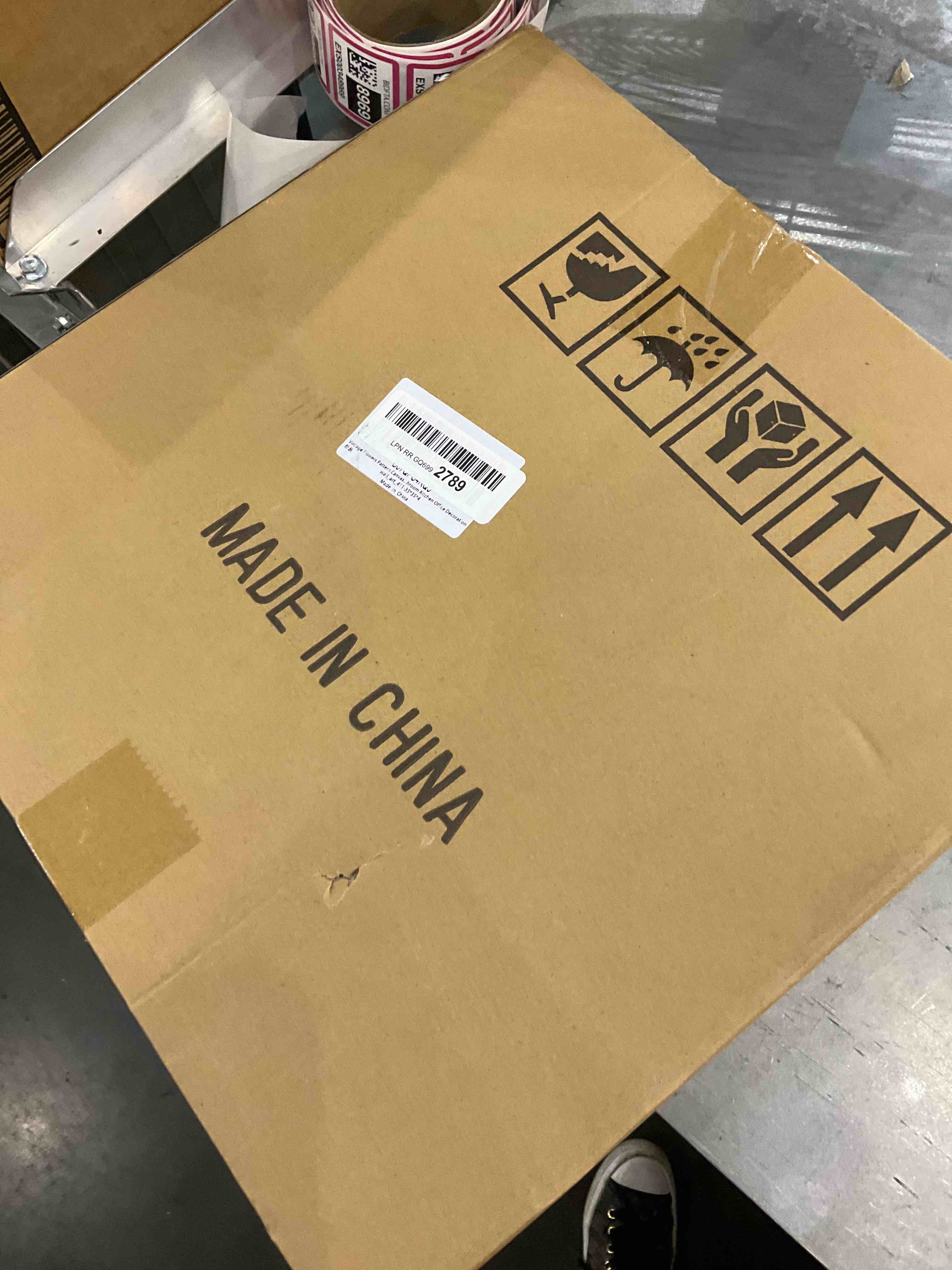 Mofutinpo Vintage Flowers Pattern Canvas Prints Wall Art Pictures for Bedroom Wall Decor 14x14 inches 4 Pieces Artwork Ready to Hang for Home Bathroom Kitchen Office Decoration