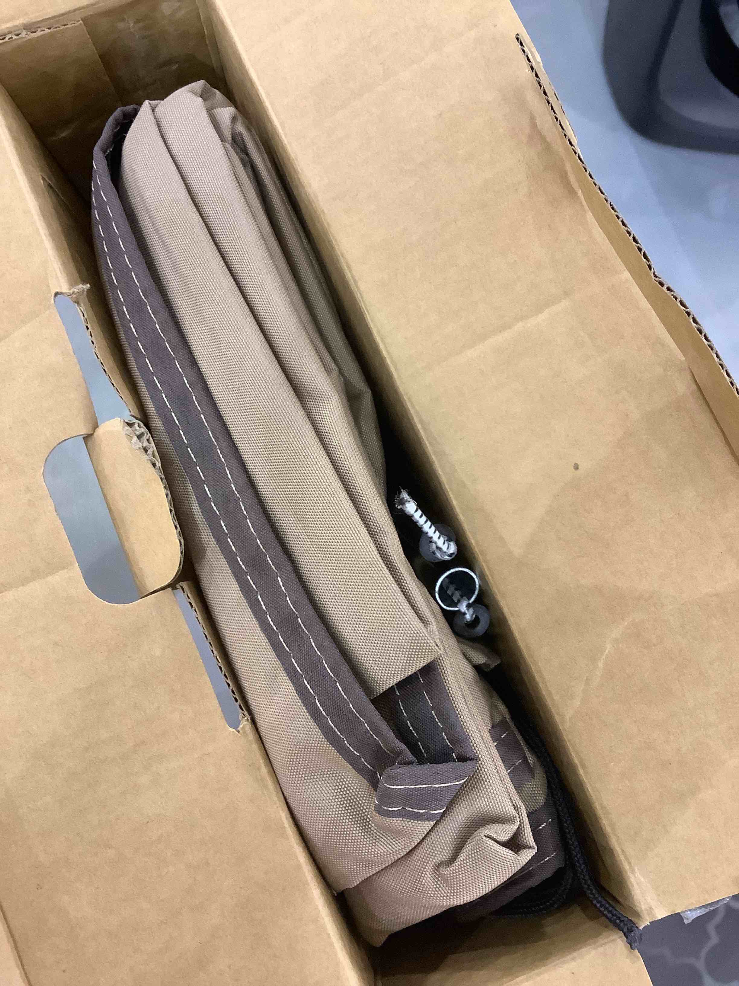 SORARA Cantilever Umbrella Cover, Large Offset Umbrella Cover with Zipper, Fits 9ft to 11ft Patio Outdoor Umbrella with Push Rod, Water Resistant, Windproof, Brown