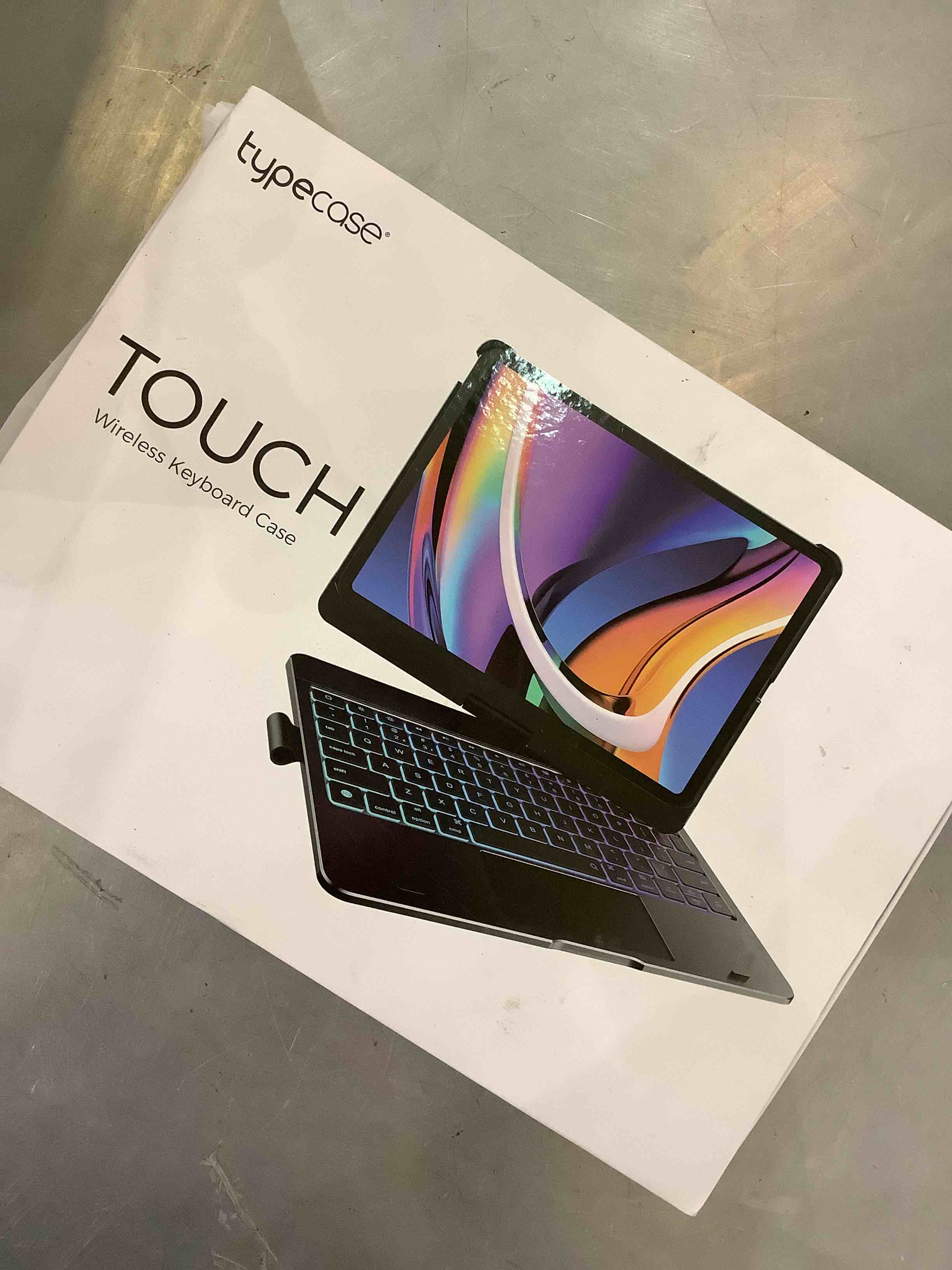 typecase Touch iPad 9th Generation Case with Keyboard (10.2", 2021), Multi-Touch Trackpad, 10 Color Backlight, 360° Rotatable, Thin & Light for iPad 8th Gen, 7th Gen, Air 3, Pro 10.5 (Violet)