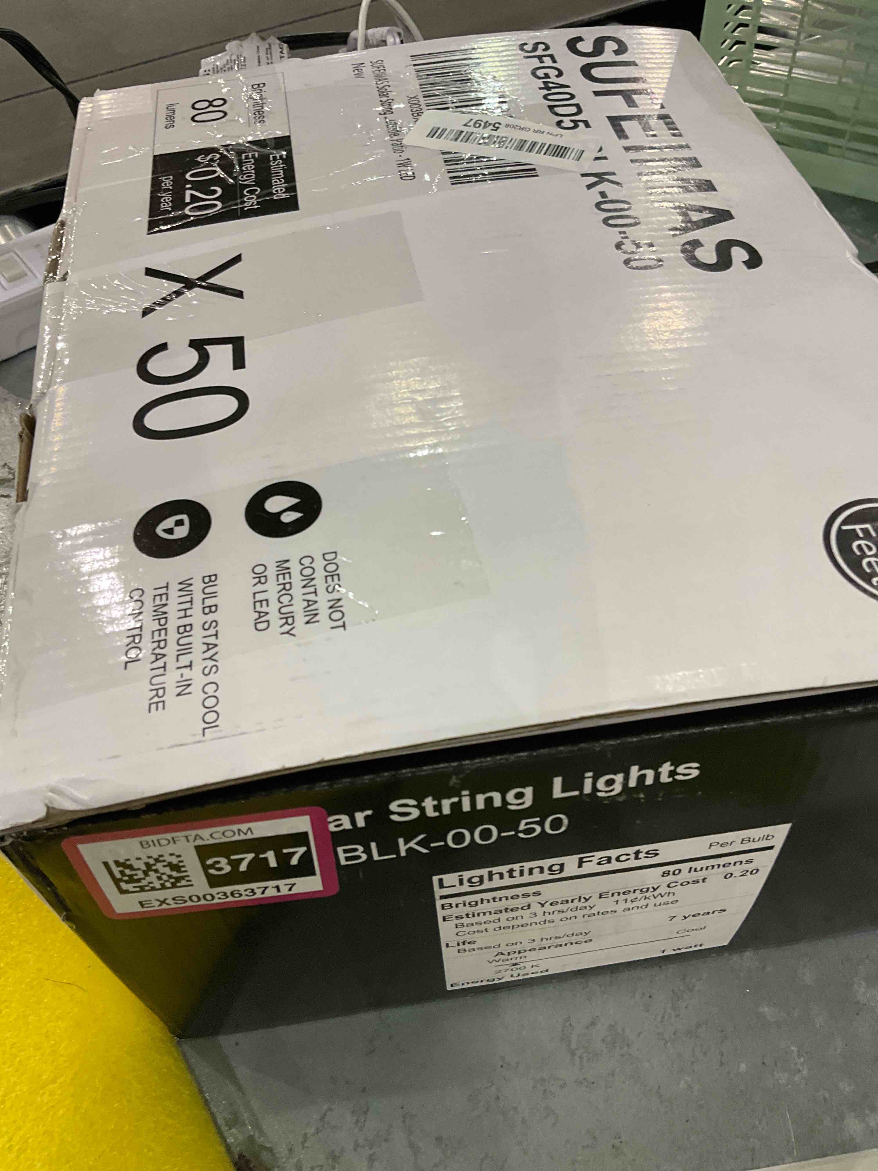 SUFEIMAS Solar String Lights Outdoor - 100 FT Commercial Grade Waterproof Patio Lights with 50 Edison Bulbs - Shatterproof LED Solar Powered Outdoor String Lights for Outdoors, Outside, Patio - 1W LED