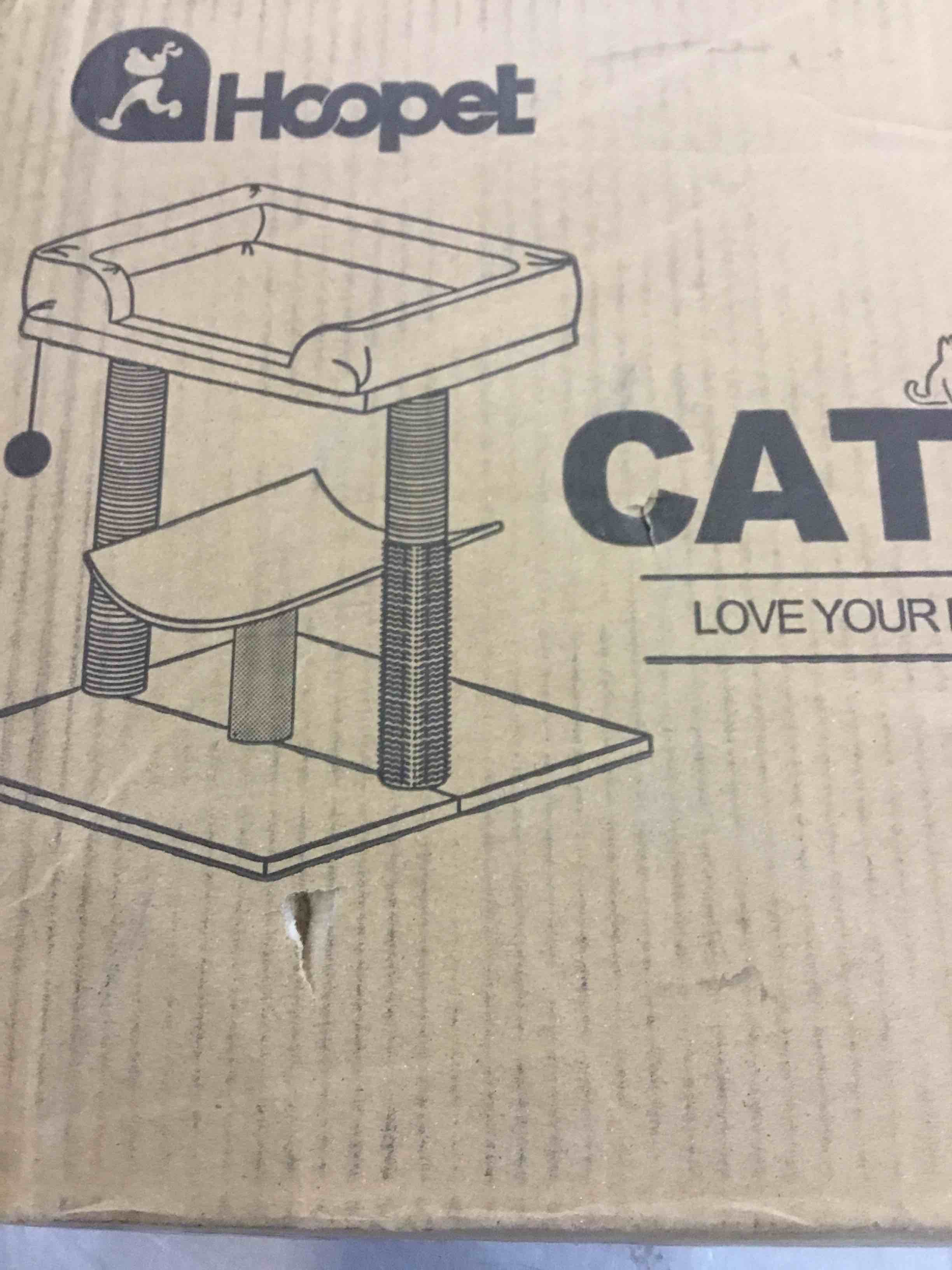 Hoopet cat Tree Tower,cat Scratching Post for Indoor Cats,Featuring with Super Cozy Perch,Cat Self Groomer and Interactive Dangling Ball Great for Kittens and Cats