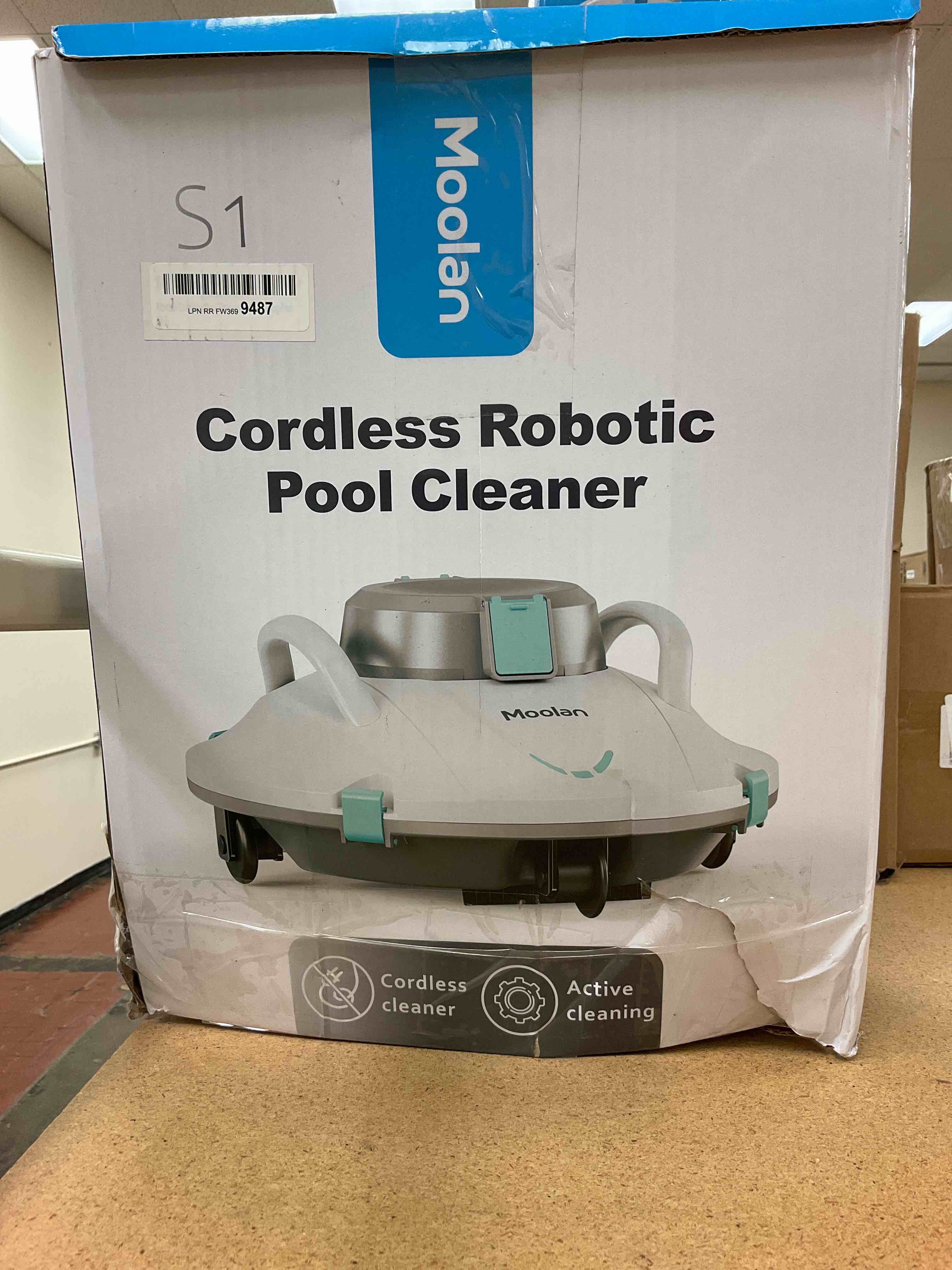 Moolan Cordless Pool Vacuum Cleaner, Robotic Pool Cleaner, Dual-Motor, Self-Parking, with 140 Mins Maximum Runtime, Pool Vacuum for Above/In Ground Flat Pool Up to 1200 Sq Ft