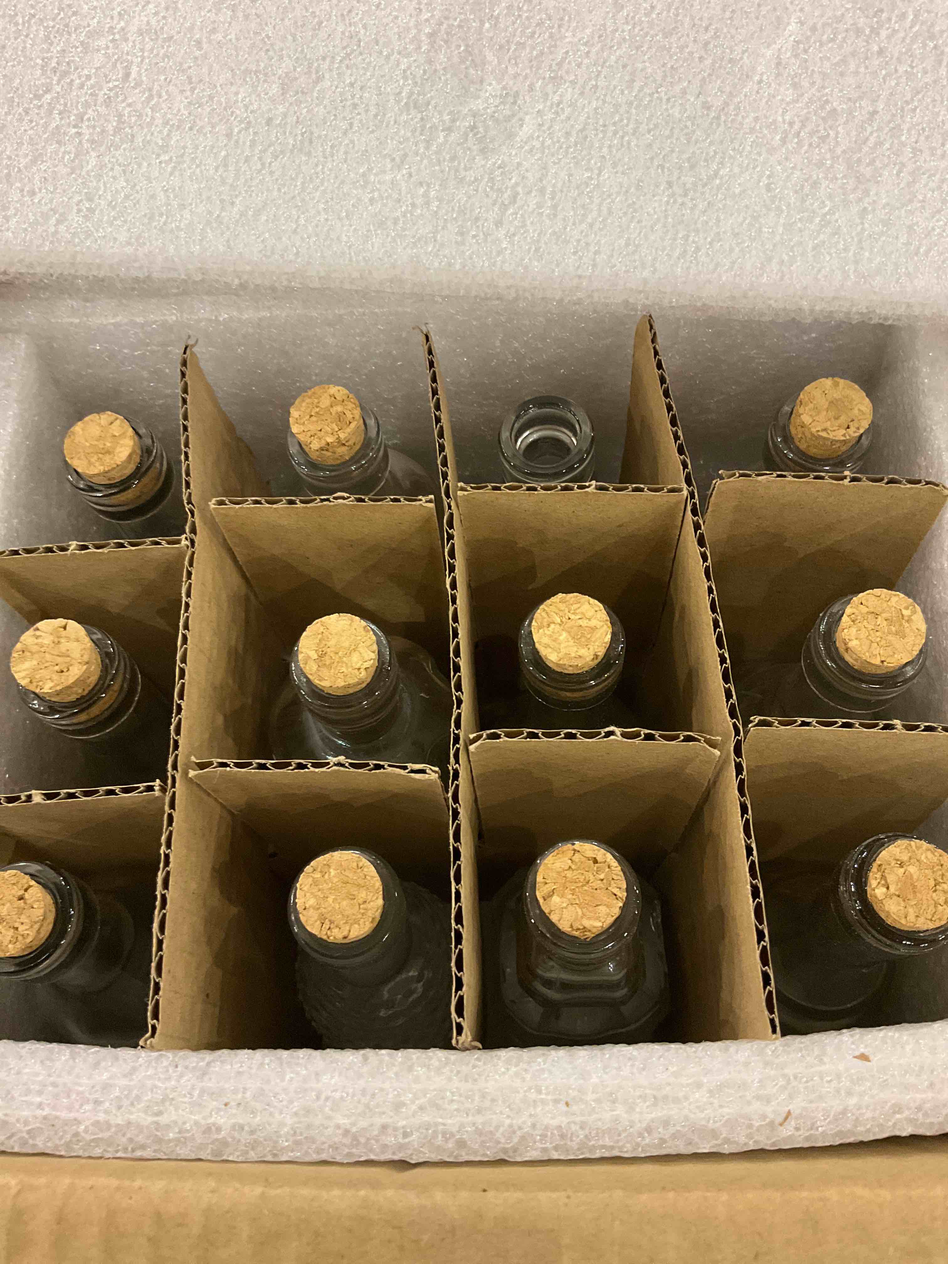 eleganttime Potion Bottles with Cork,12 Pack Small Clear Vintage Decorative Bottles,Mini Vase Glass Jars With Cork Lids for DIY Crafts,Decor,Sand Art