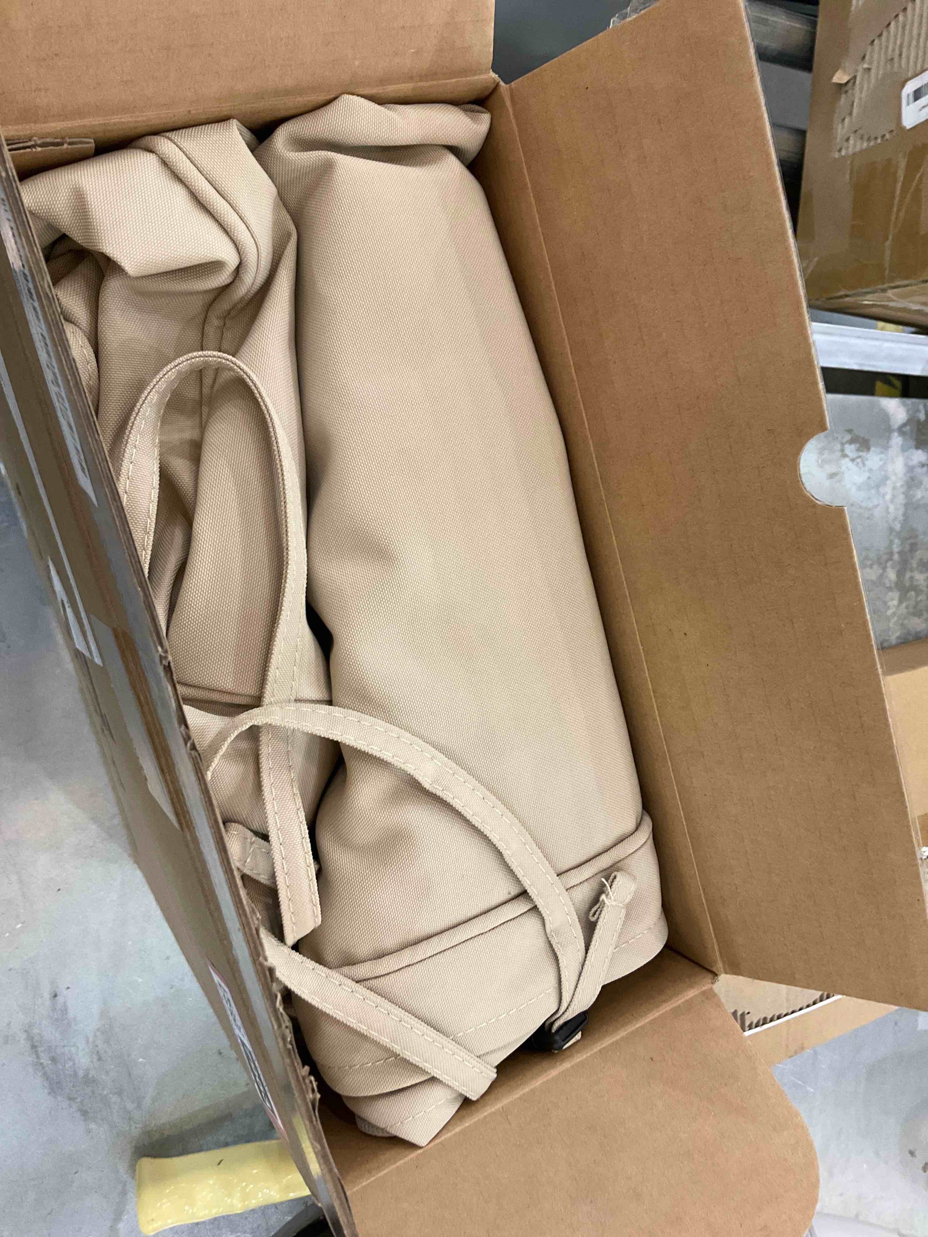 Favoyard Patio Chair Cushion 19 x 19 Inch Waterproof Outdoor Seat Cushions for Patio Furniture 3-Year Color Fastness Garden Sofa Couch Chair Pads with Handle and Adjustable Straps Set of 2, Beige