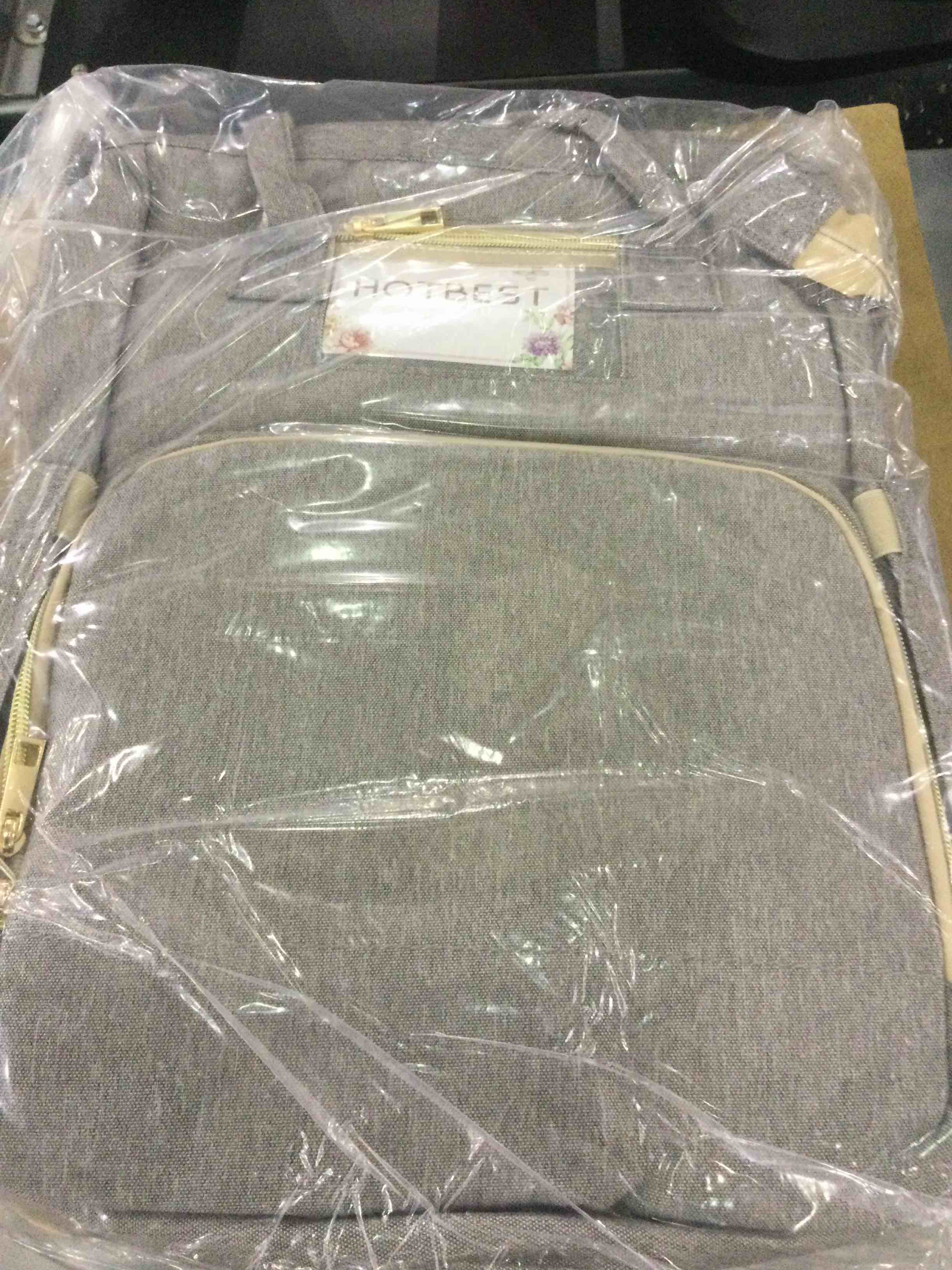 HOTBEST Diaper Bag Backpack, Large Baby Bag, Nappy Changing Bags with Changing Pad, Multifunction Waterproof Travel Essentials Baby Bag, Unisex and Stylish(Grey)