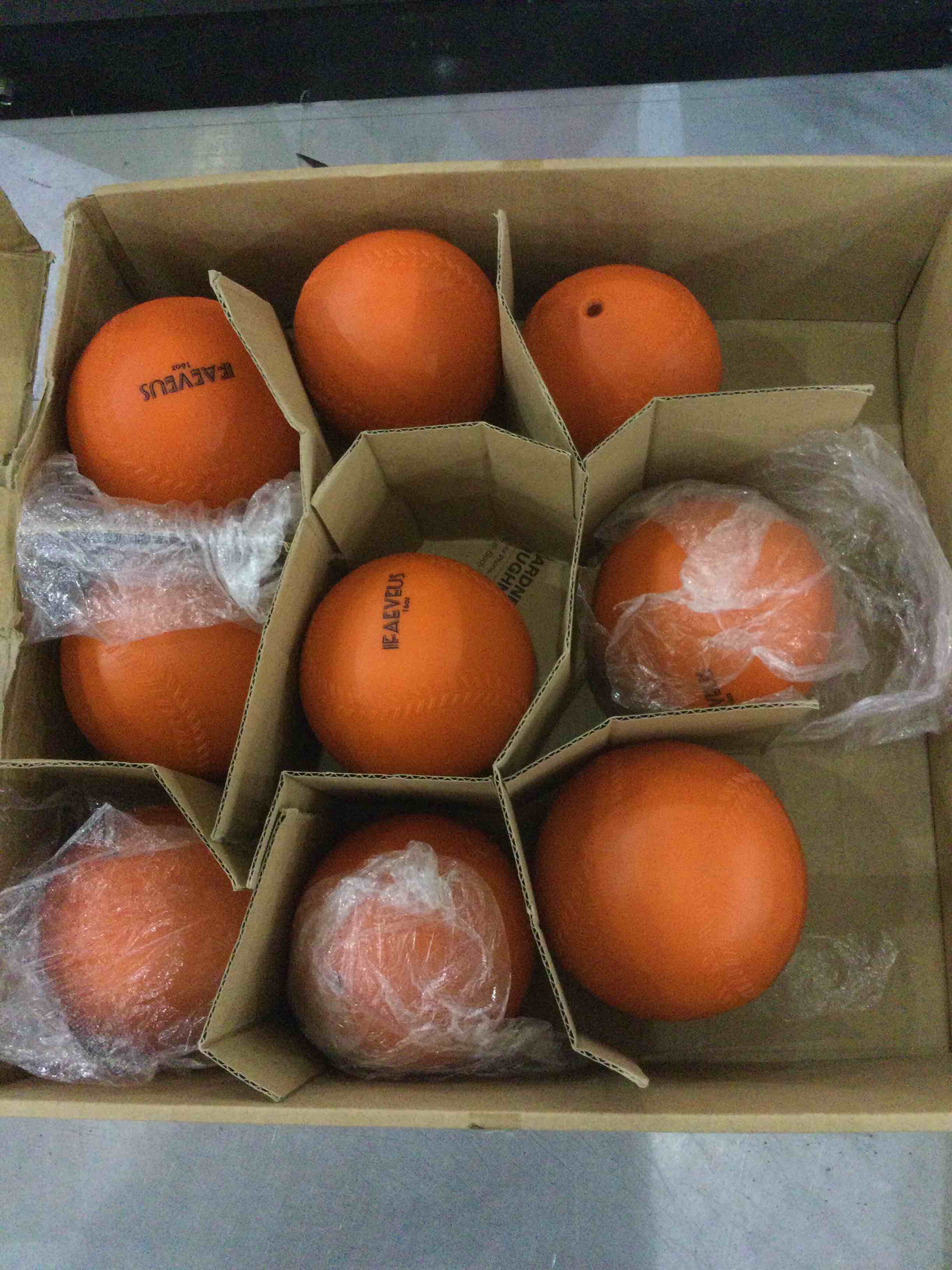 9 Pack Weighted Balls for Softball & Baseball 16 oz Practice Heavy Ball for Hitting, Batting & Pitching Training, Improve Power and Mechanics, 3.82inch, Orange