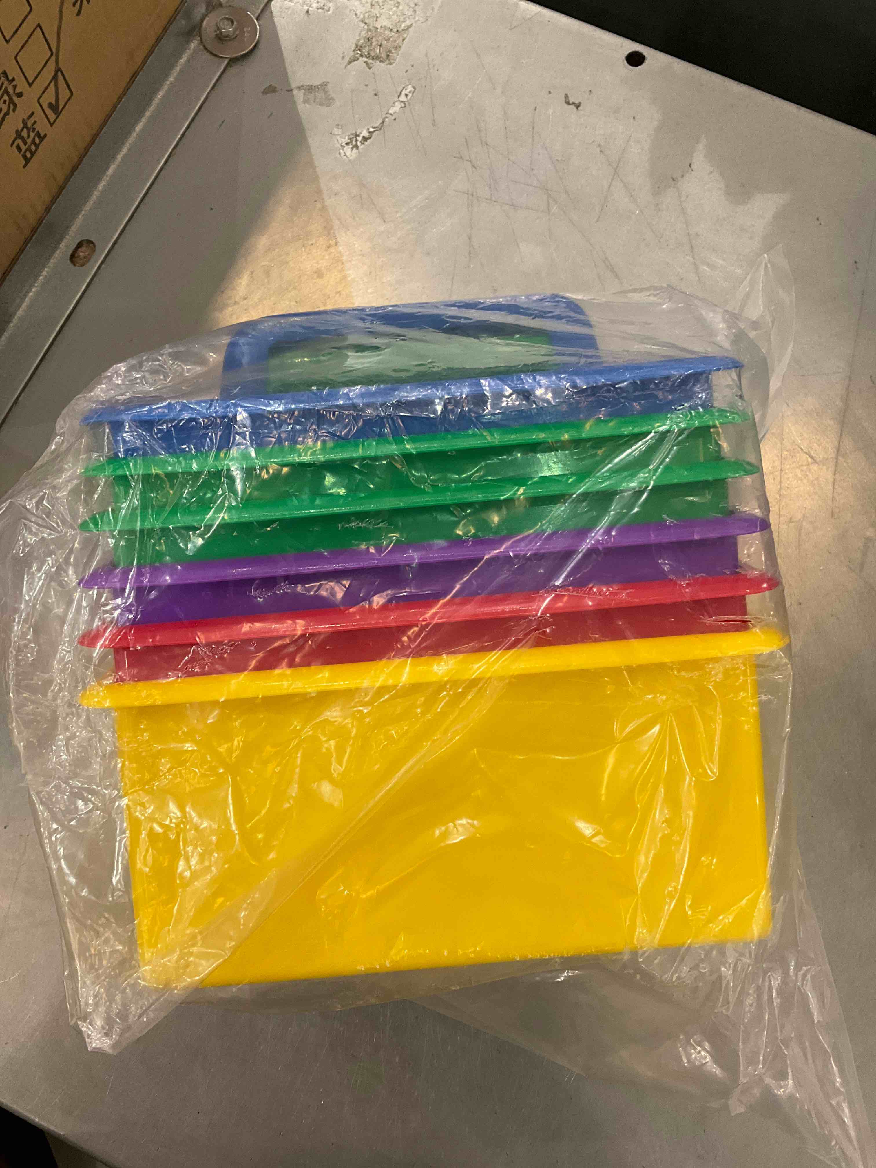 Really Good Stuff Small Stackable Utility Caddies - Assorted Rainbow Colors for Fun and Easy Storage of Small Items - (Set of 6)