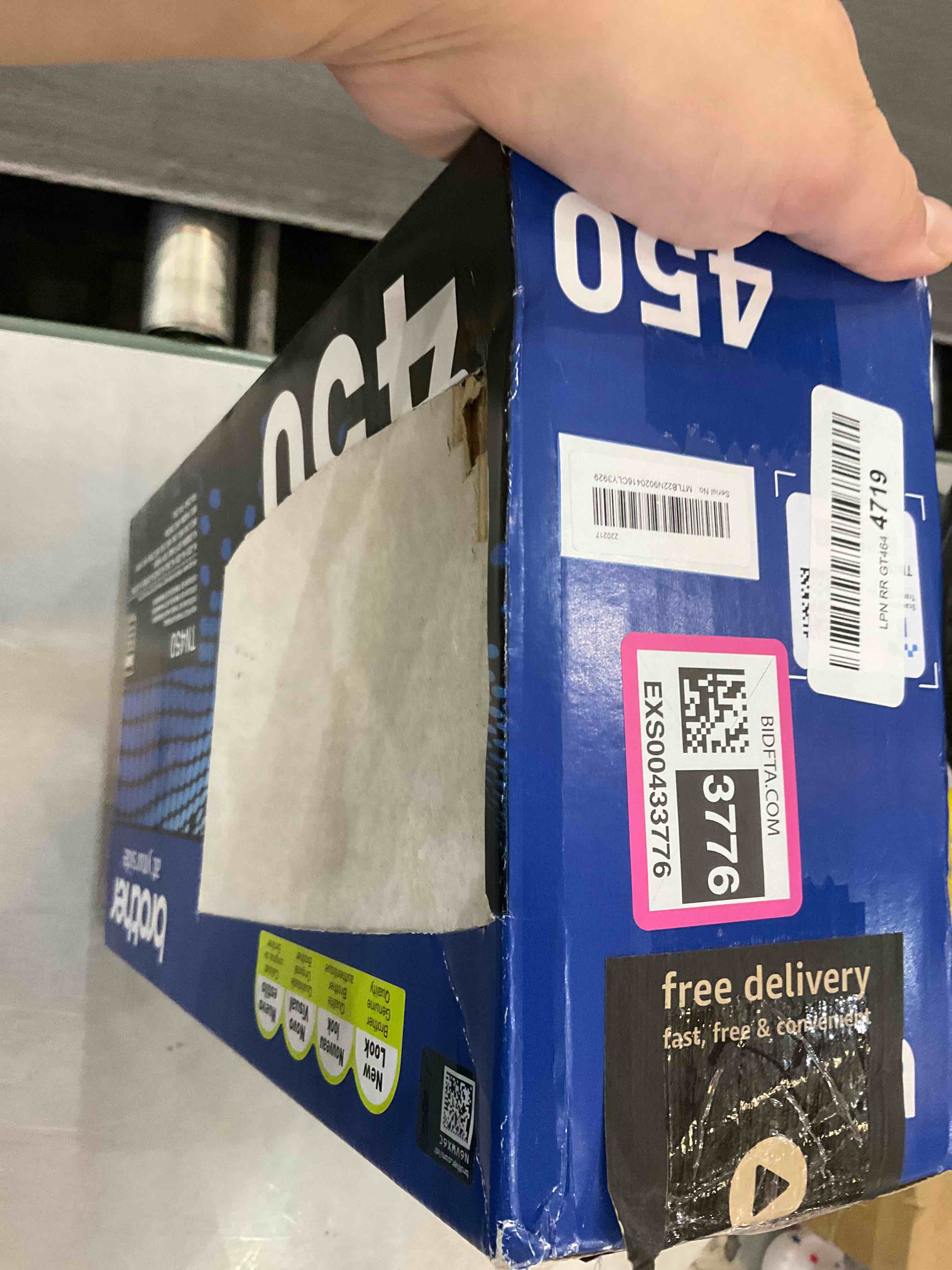 Brother Genuine High Yield Toner Cartridge, TN450, Replacement Black Toner, Page Yield Up To 2,600 Pages