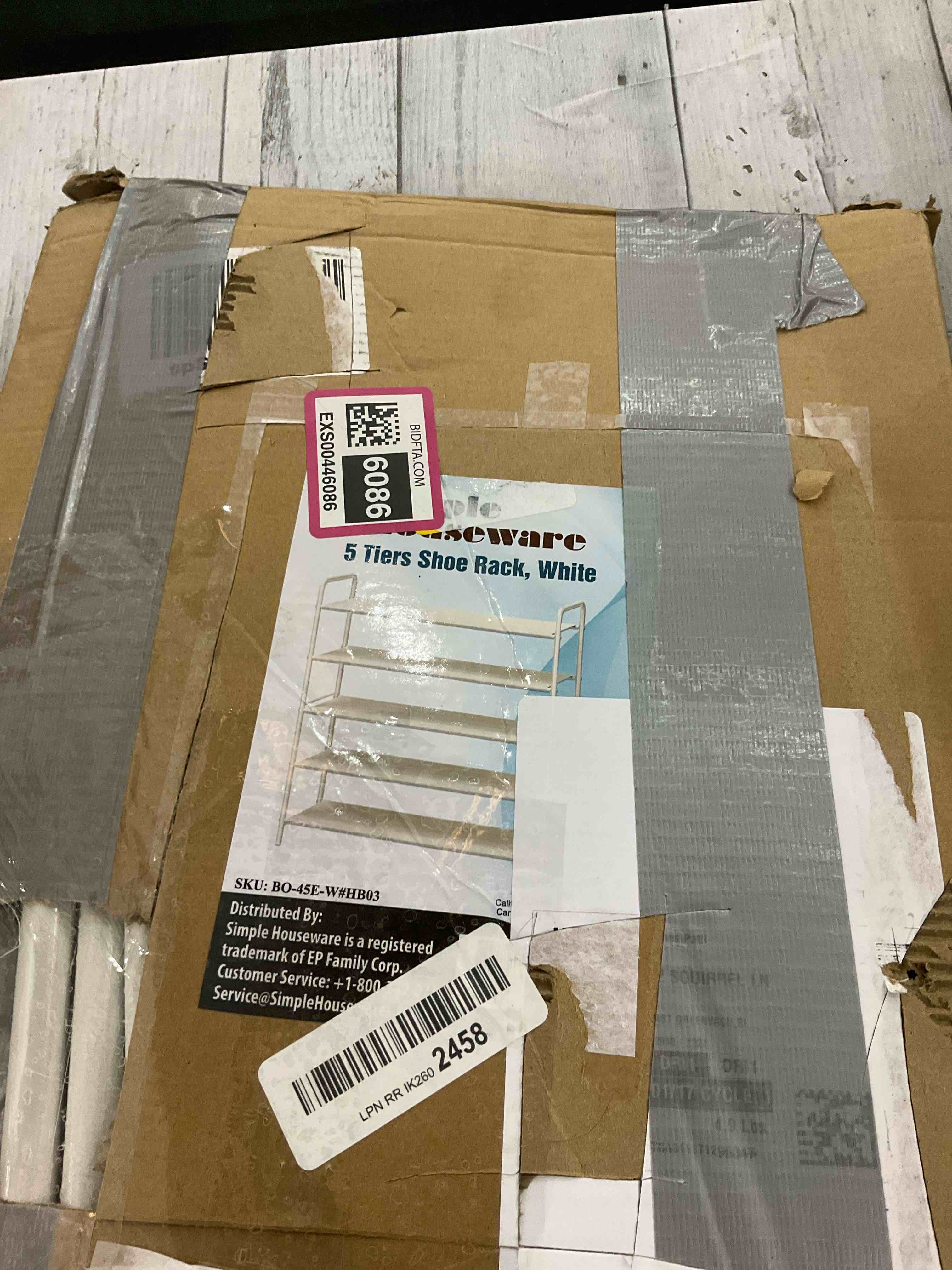 Simple Houseware 5-Tier Shoe Rack Storage Organizer, White