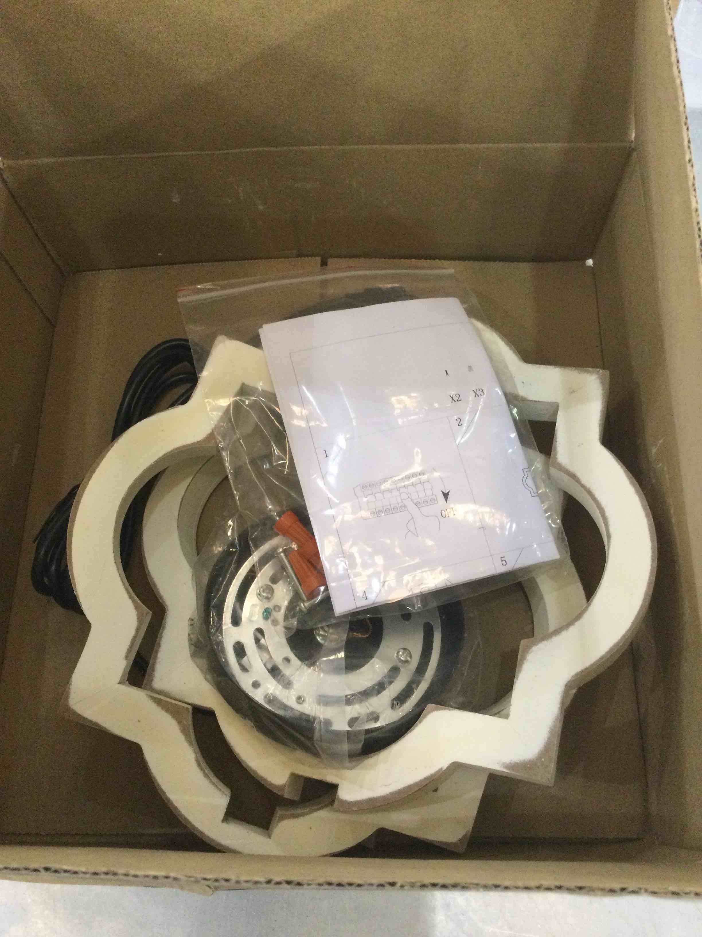 Fabulis 1-Light Farmhouse Orb Chandelier, Hand-Painted Distressed Wood Hanging Island Light Fixture for Dining Foyer Entryway Lighting (Distressed White and Yellow, 1-Light)