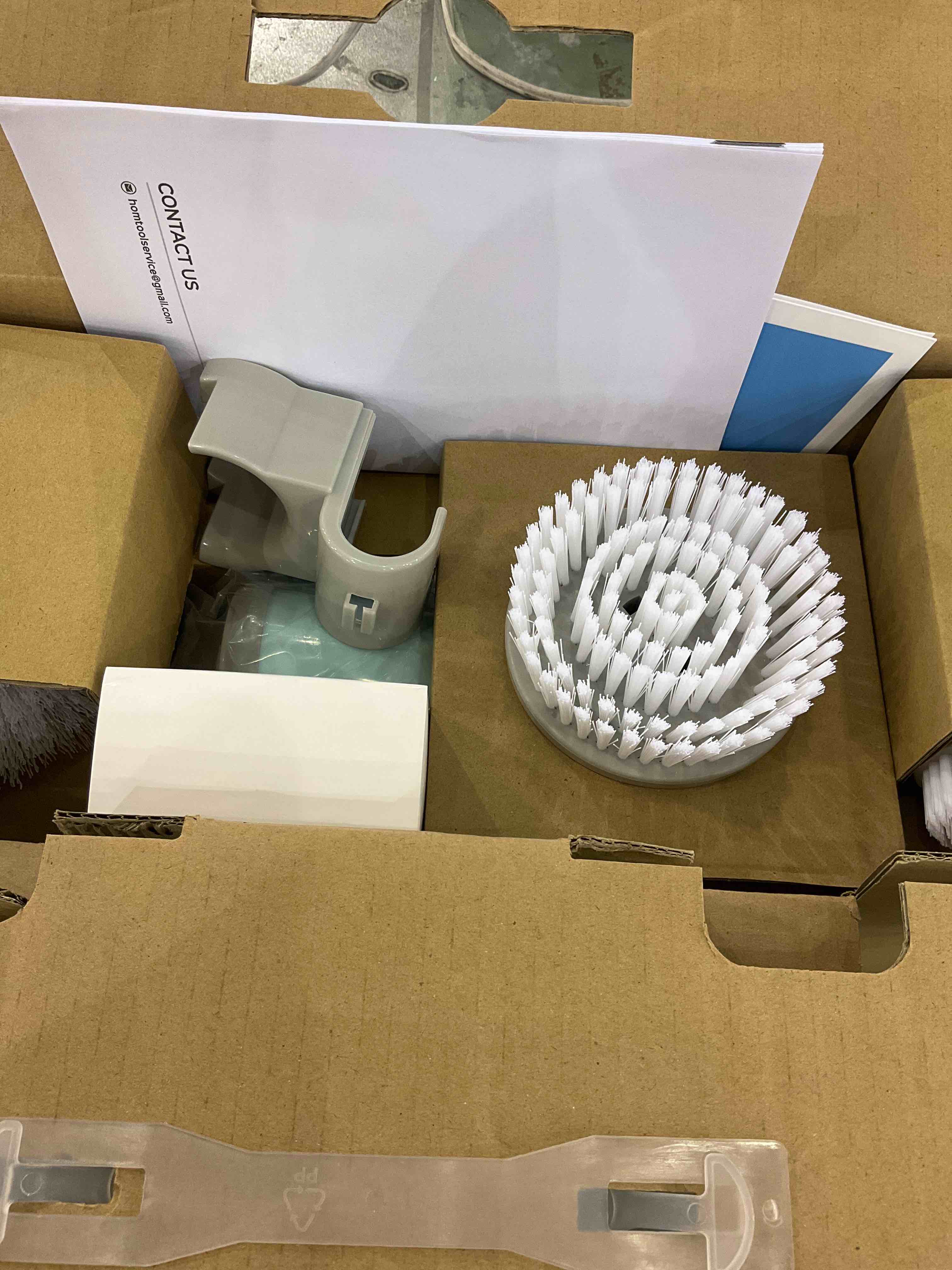 kHelfer Electric Spin Scrubber, KH8B 2023 New Cordless Shower Scrubber with 4 Replacement Head, 1.5H Bathroom Scrubber Dual Speed, Shower Cleaning Brush with Extension Arm for Bathtub Grout Tile Floor