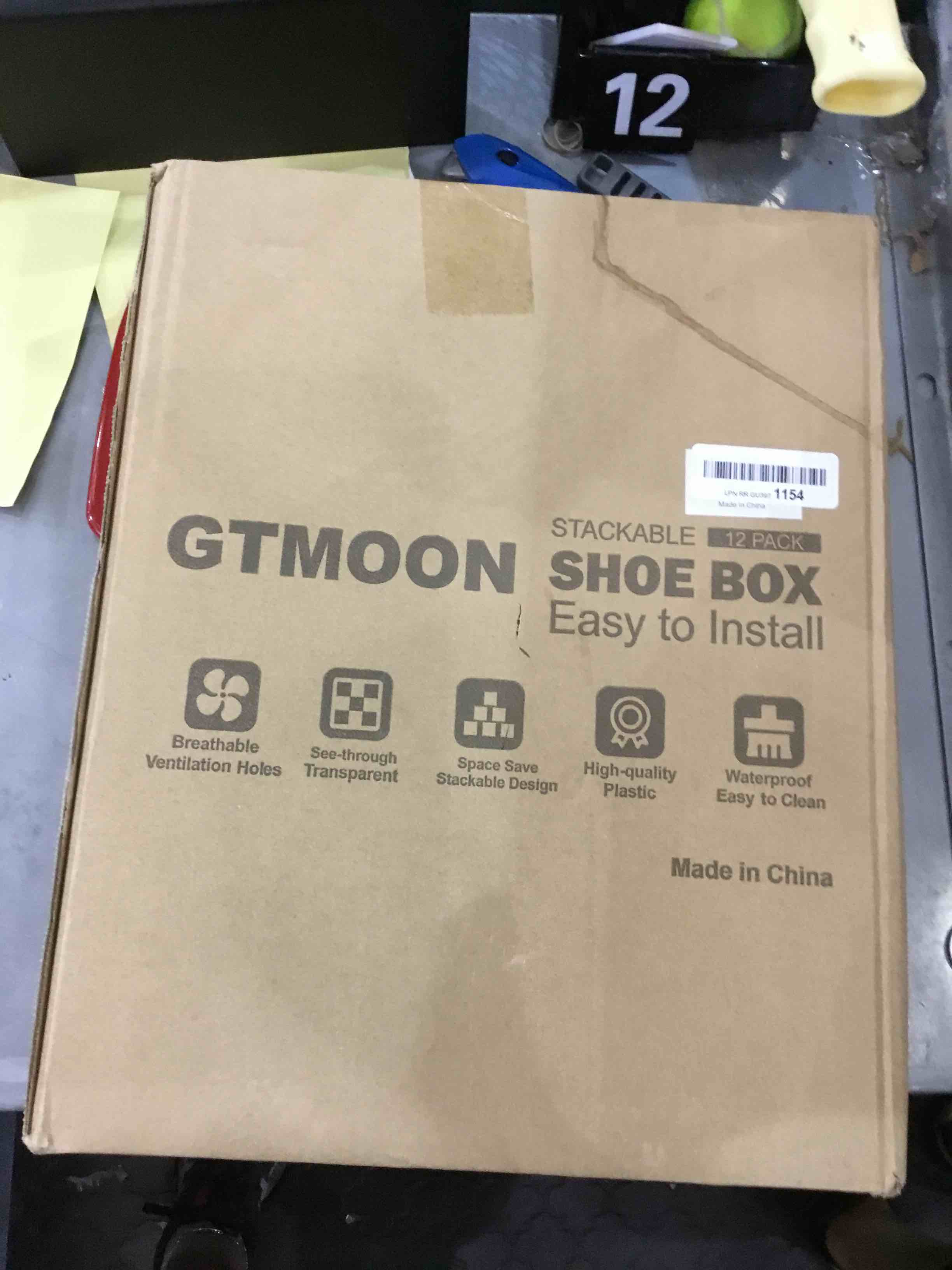 Gtmoon shoe box stackable 12 pack