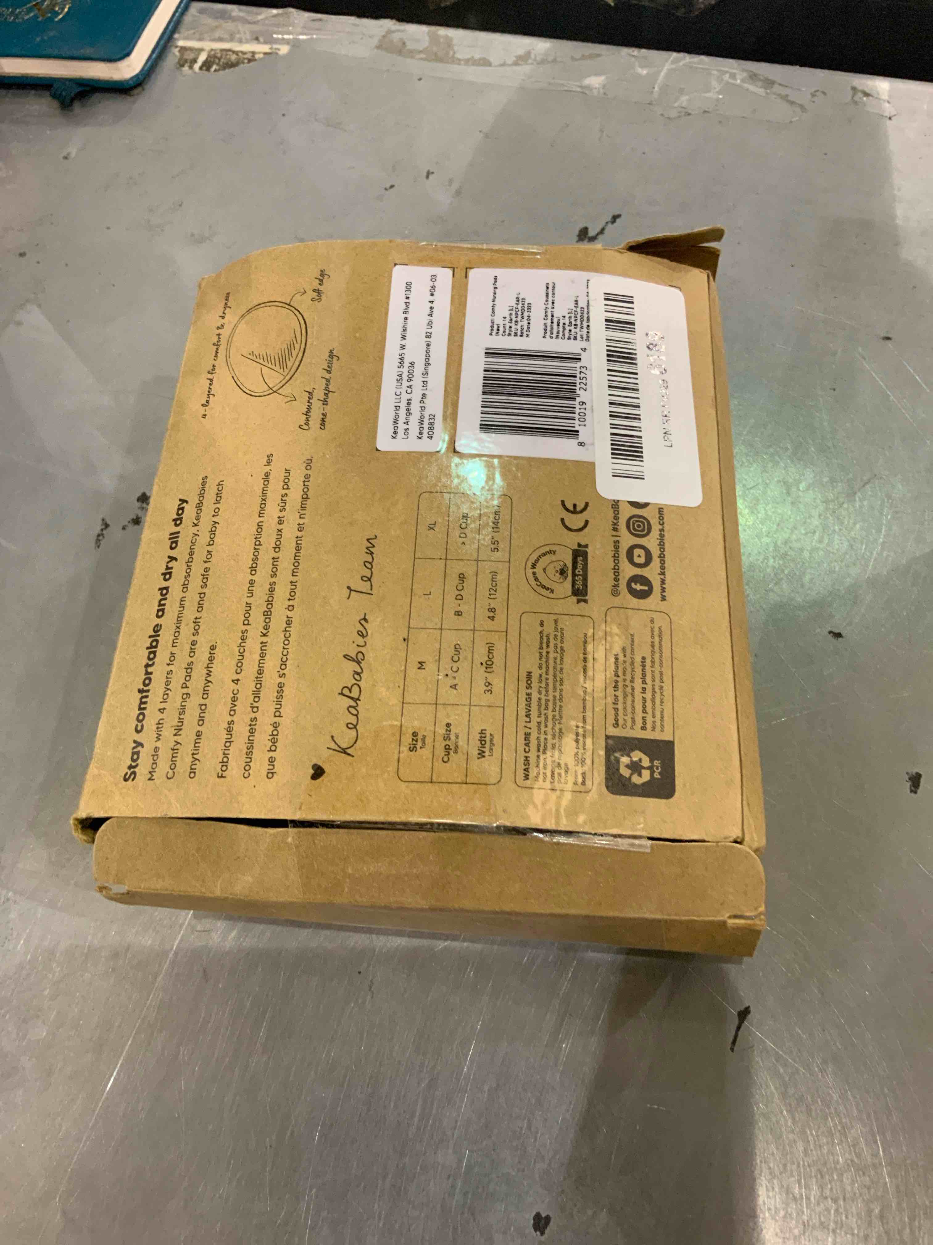 Organic Bamboo Nursing Pads - 14 Washable Breastfeeding Pads, Wash Bag, Reusable Breast Pads for Breastfeeding, Nipple Pads for Breastfeeding, Breastfeeding Essentials (Earth, Large 4.8")