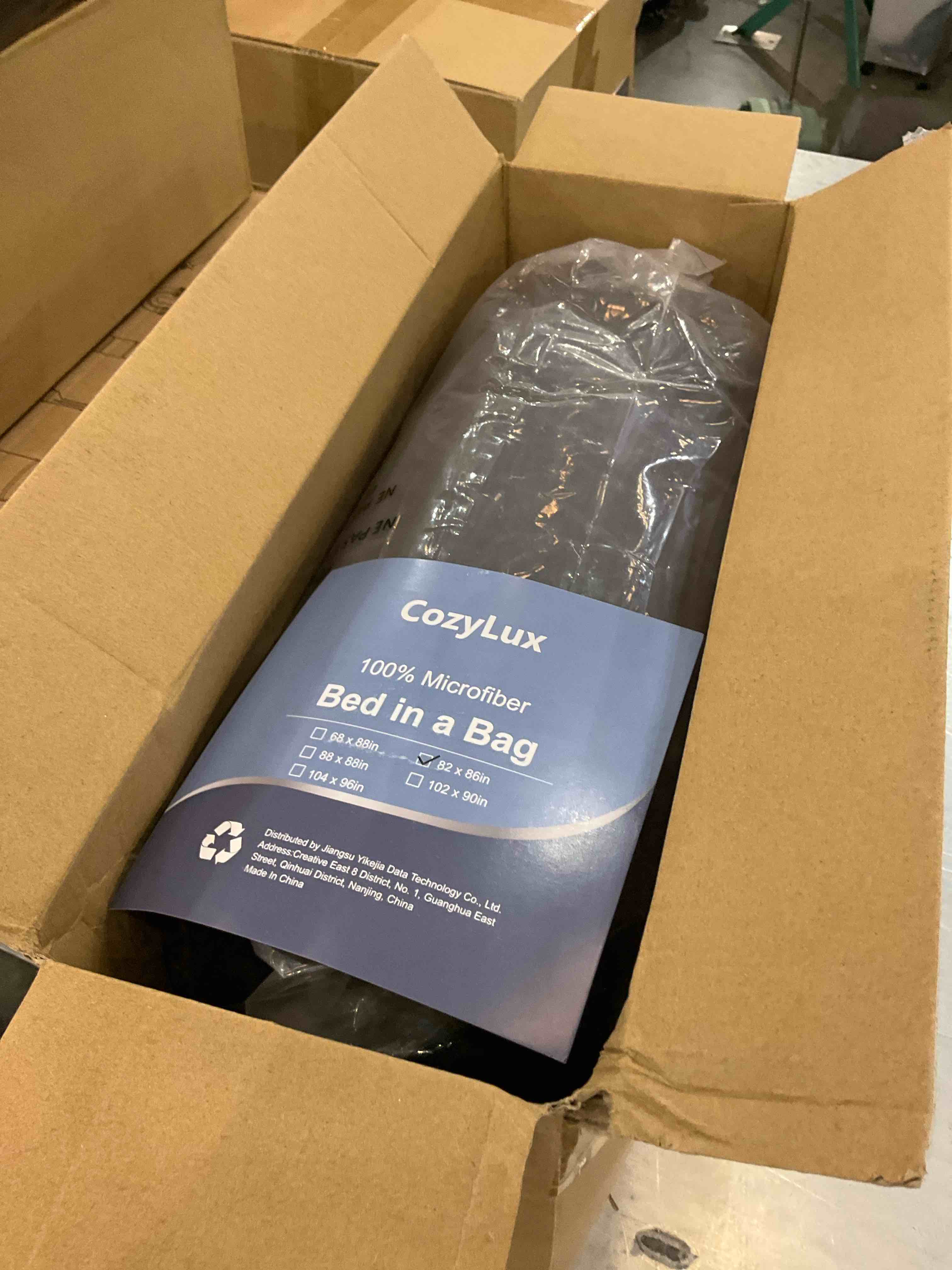 CozyLux Full Comforter Set with Sheets 7 Pieces Bed in a Bag Dark Grey All Season Bedding Sets with Comforter, Pillow Shams, Flat Sheet, Fitted Sheet and Pillowcases