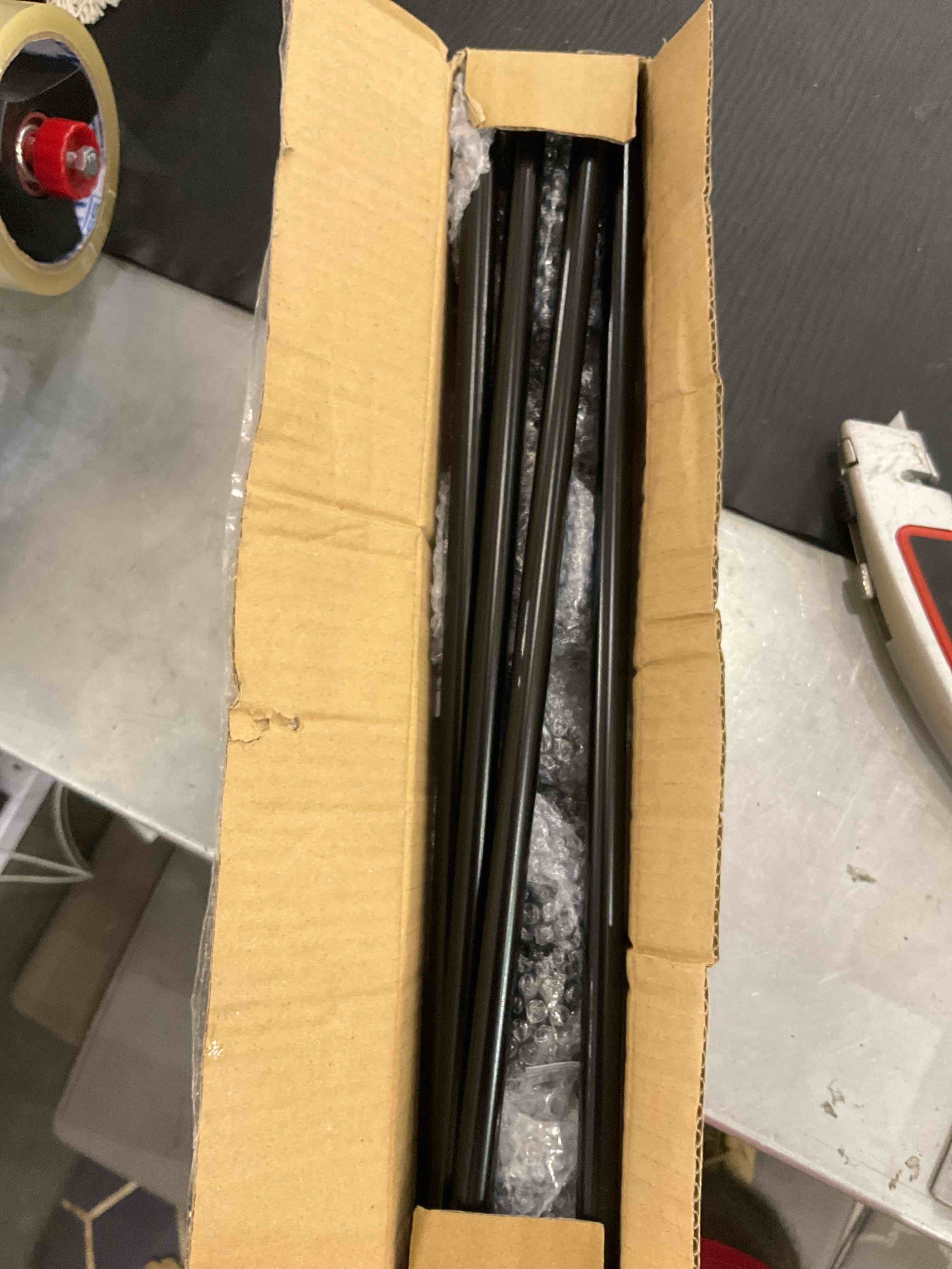 Magnetic Curtain Rods,Multi-Use Adjustable Appliance for Metal Doors ,Windows,No Tools Needed,16-28 Inch,Black,4 Pack