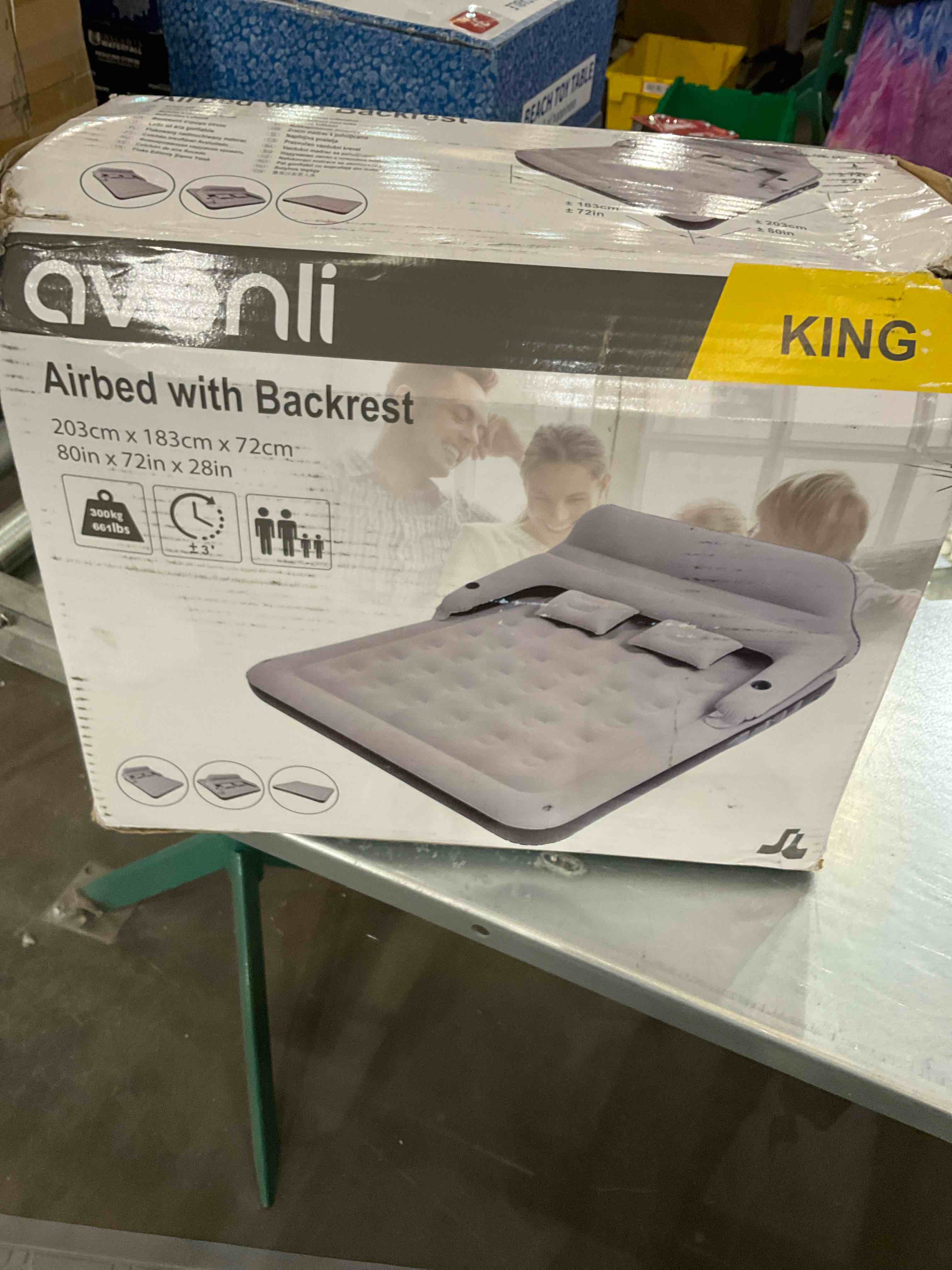 avenging airbed with backrest