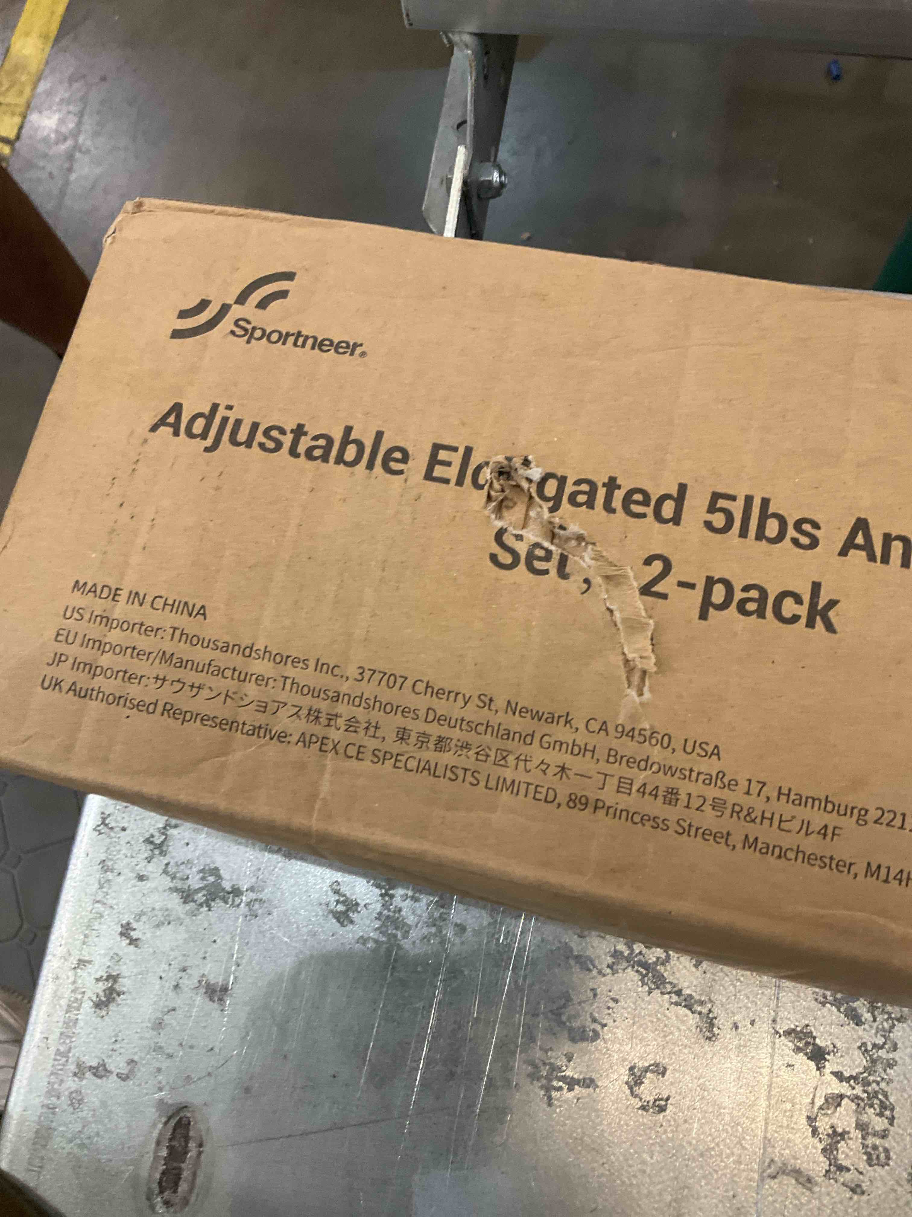 sportneer adjustable elegated 5lbs ankle weights 2 pack