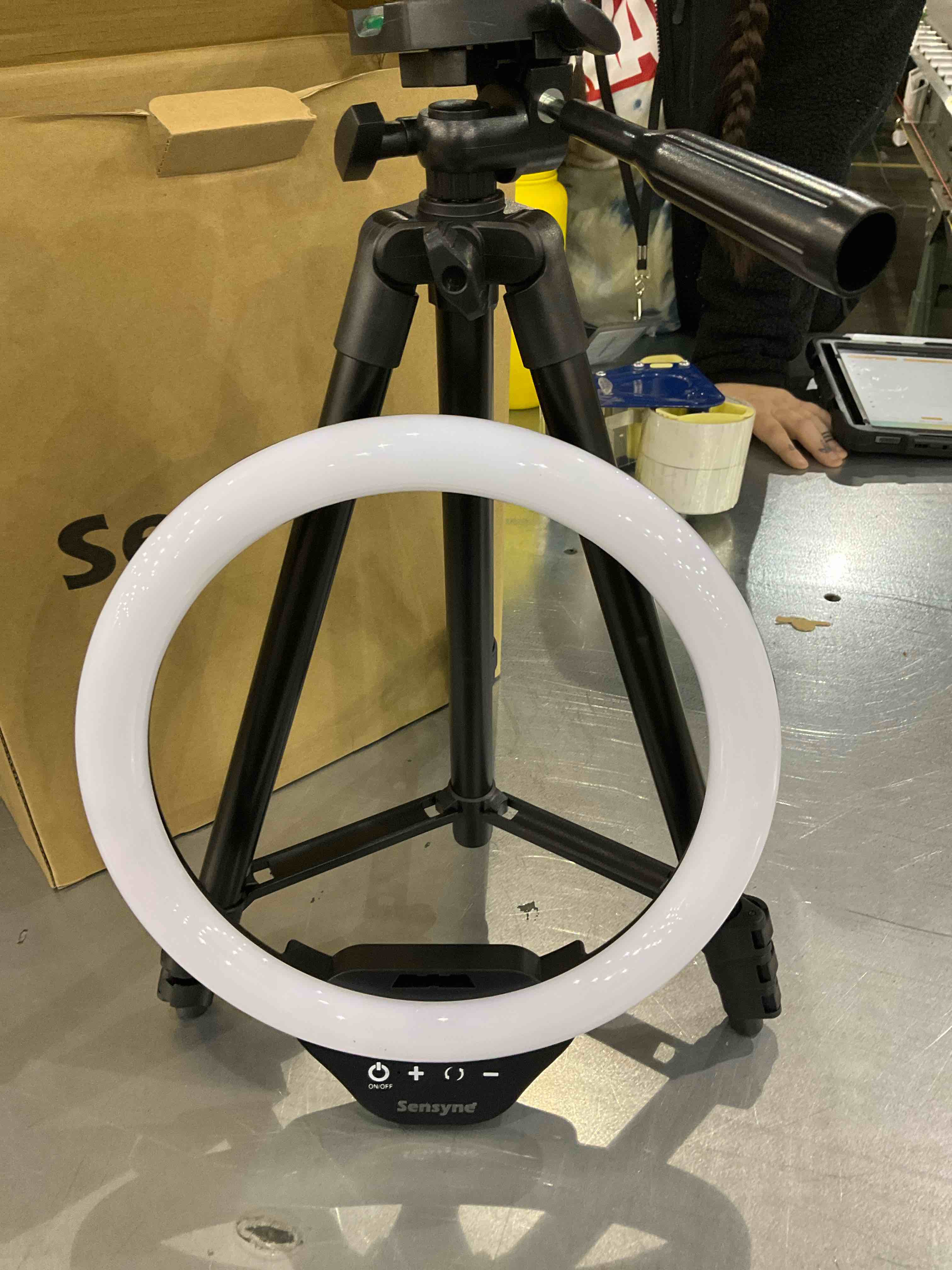 10'' Ring Light with 50'' Extendable Tripod Stand, Sensyne LED Circle Lights with Phone Holder for Live Stream/Makeup/YouTube Video/TikTok, Compatible with All Phones.