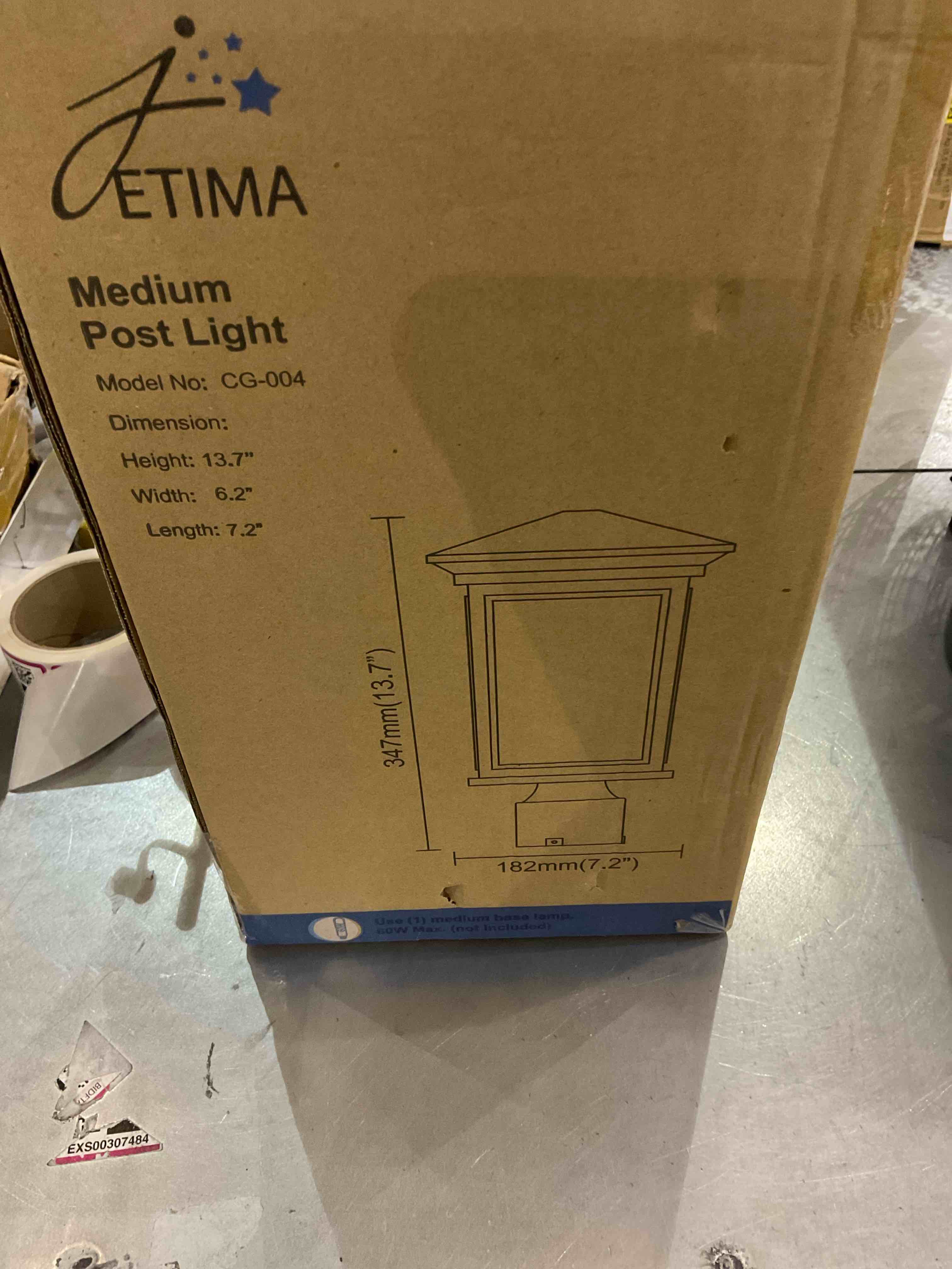 JETIMA Outdoor Post Light Finish Waterproof Pole Lantern Lighting Fixture with Tempered Clear Seeded Glass Oil Rubbed Bronze (ORB) for Patio, Garden, Yard, Balcony, Pathway