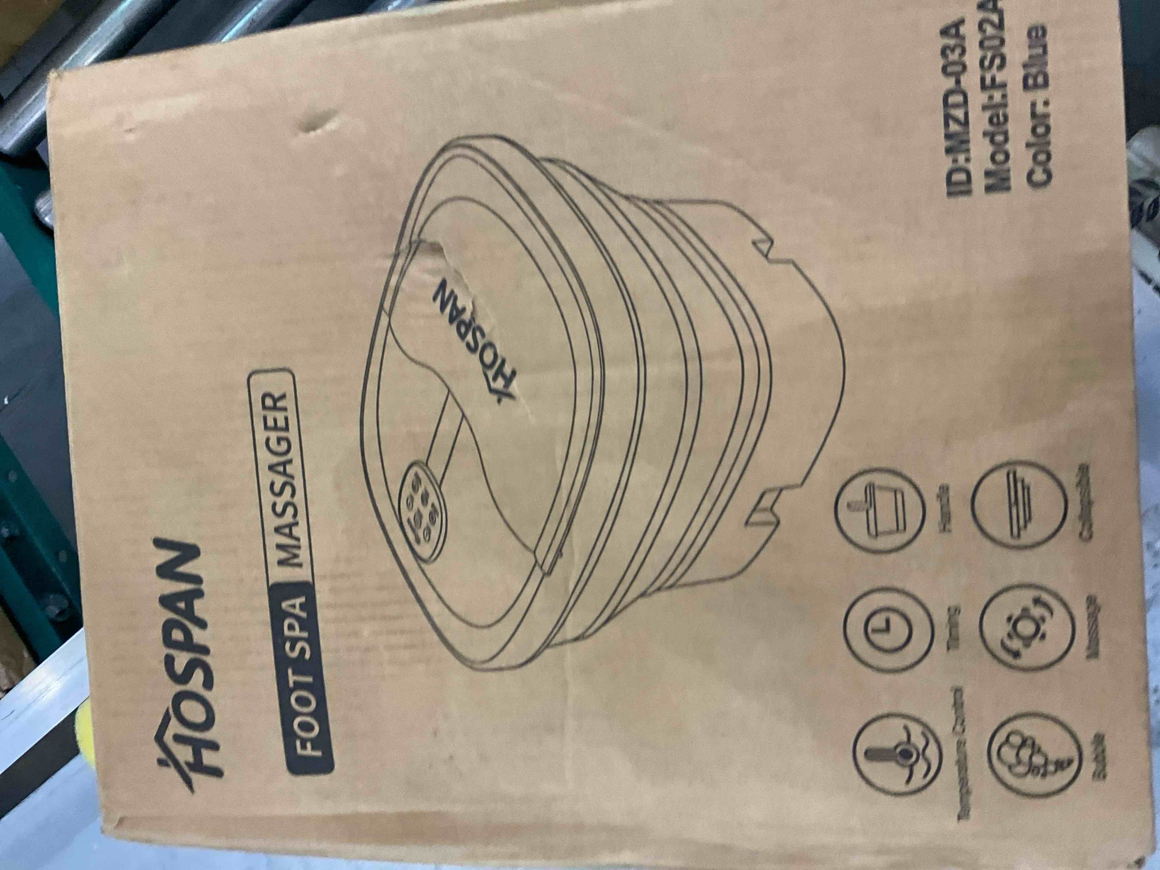 HOSPAN Foot Spa, Collapsible Foot Bath with 24 Motorized Shiatsu Massage Balls, Bubble and Temperature Control. 60 Minutes Timer. Pedicure Foot Spa for Feet Stress Relief. Remote Control- FS02A