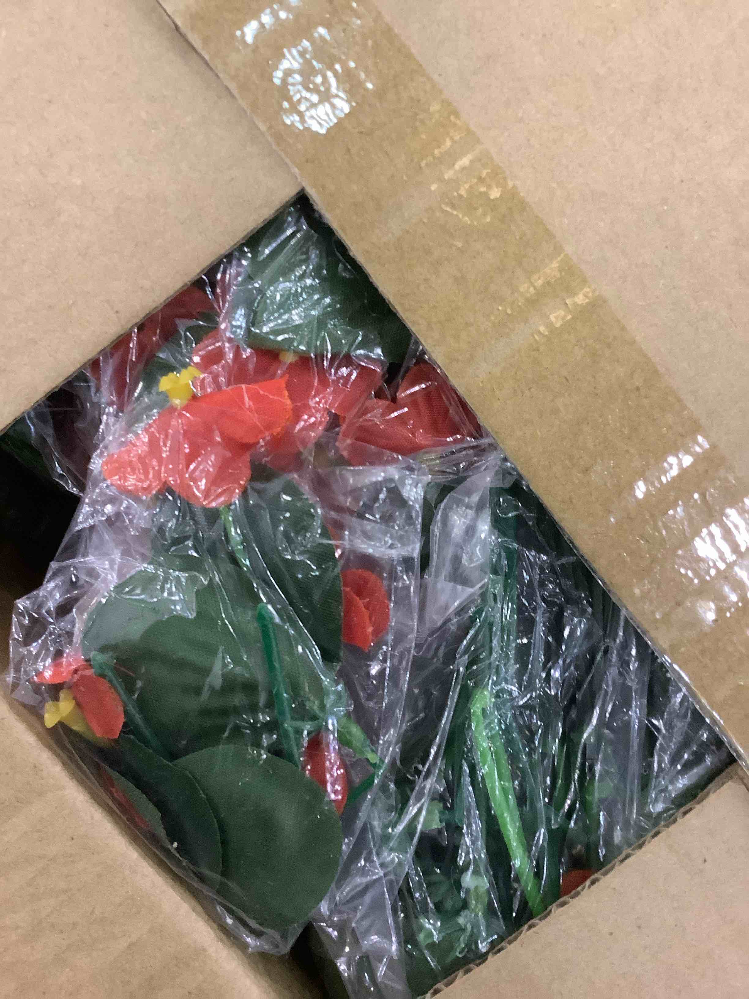 Hanging Artificial Flowers Basket, Fake Hanging Plant, Silk Orchid Flowers, Faux Flower Arrangement for Outdoor Garden Yard Pouch Patio Indoor Home Decoration (Orange)