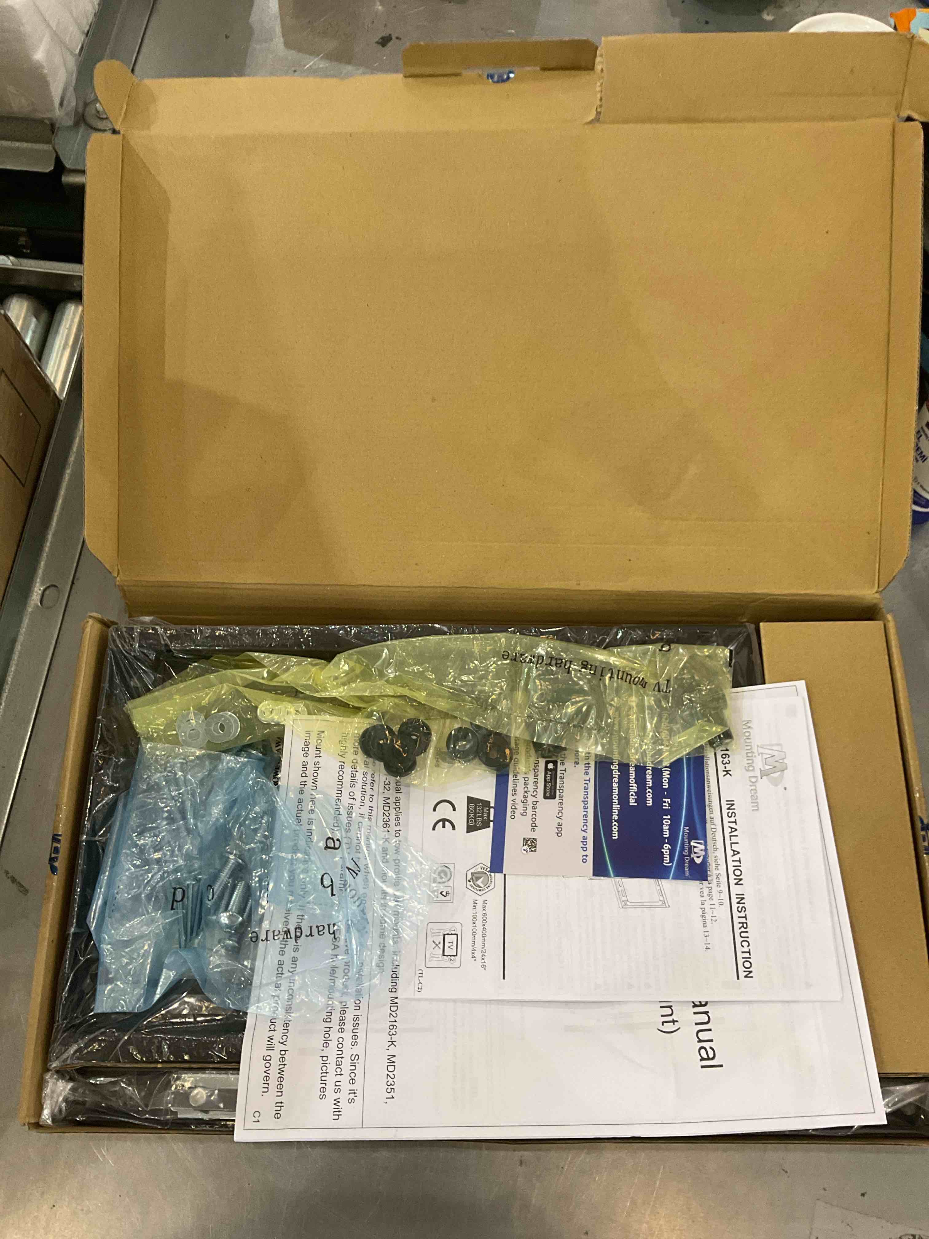 Mounting Dream TV Mount Fixed for Most 42-70 Inch Flat Screen TVs, UL Listed TV Wall Mount Bracket up to VESA 600 x 400mm and 132 lbs - Fits 16"/18"/24" Studs - Low Profile and Space Saving MD2163-K