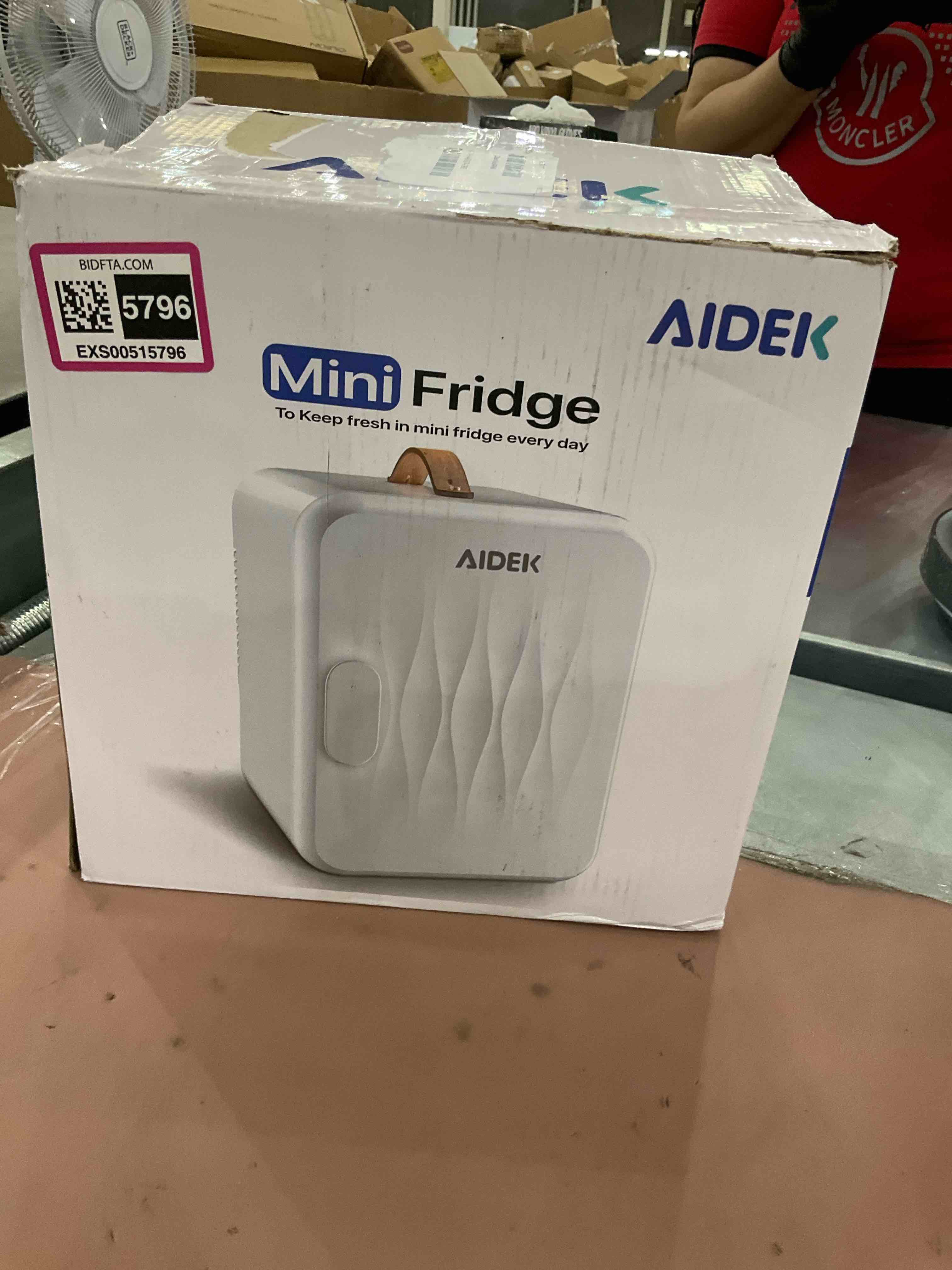 Aidek Cosmetic Mini Fridge for Skin Care/Makeup, 4L Portable Beauty Fridges DIY Shelves for Bedroom, Dorm, Office, Small Refrigerator, AC/DC12v Car Cooler for Desktop and Travel (Frost White)