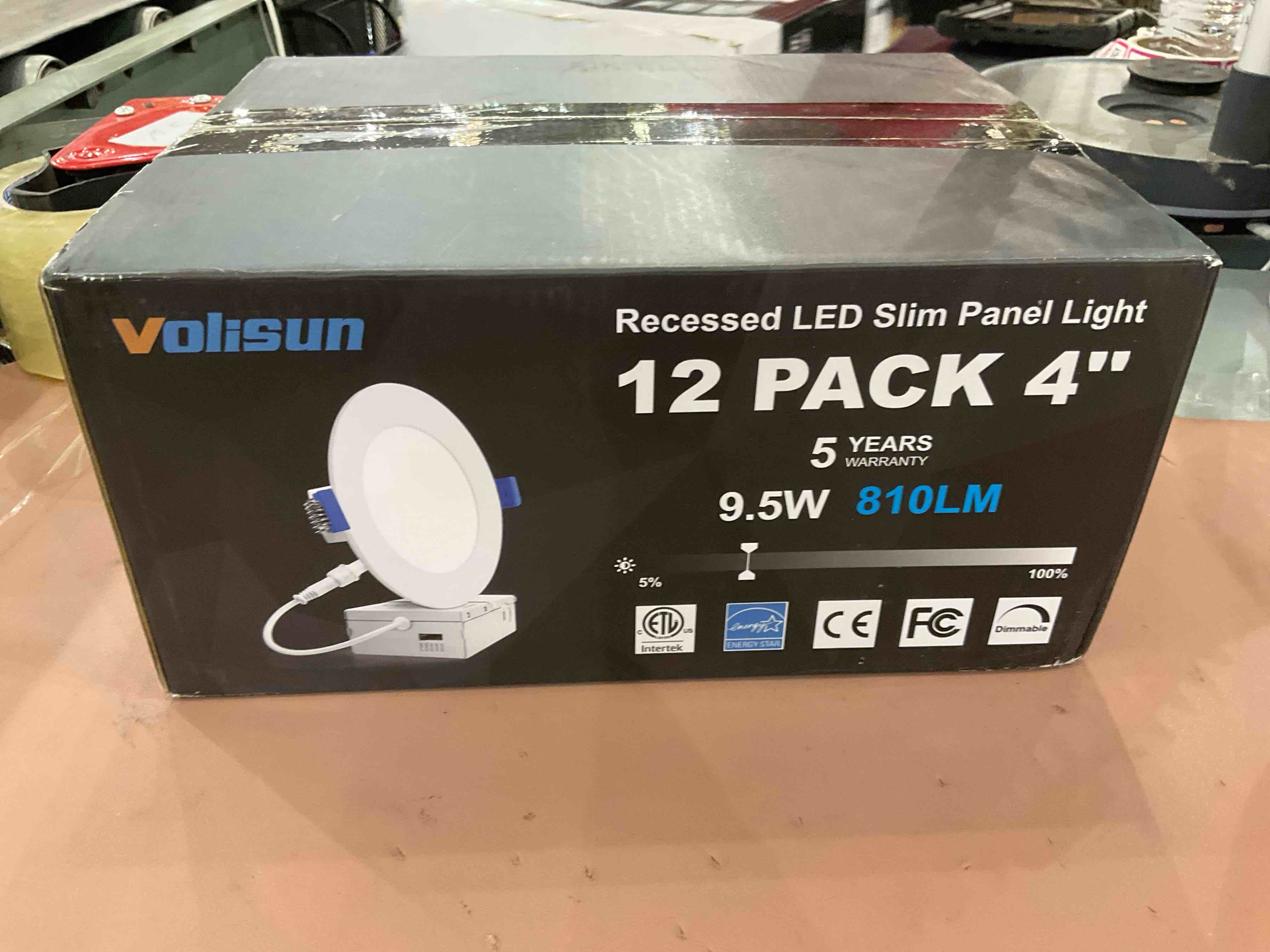 Recessed LED Slim Panel Light  12 PACK 9.5W 810LM