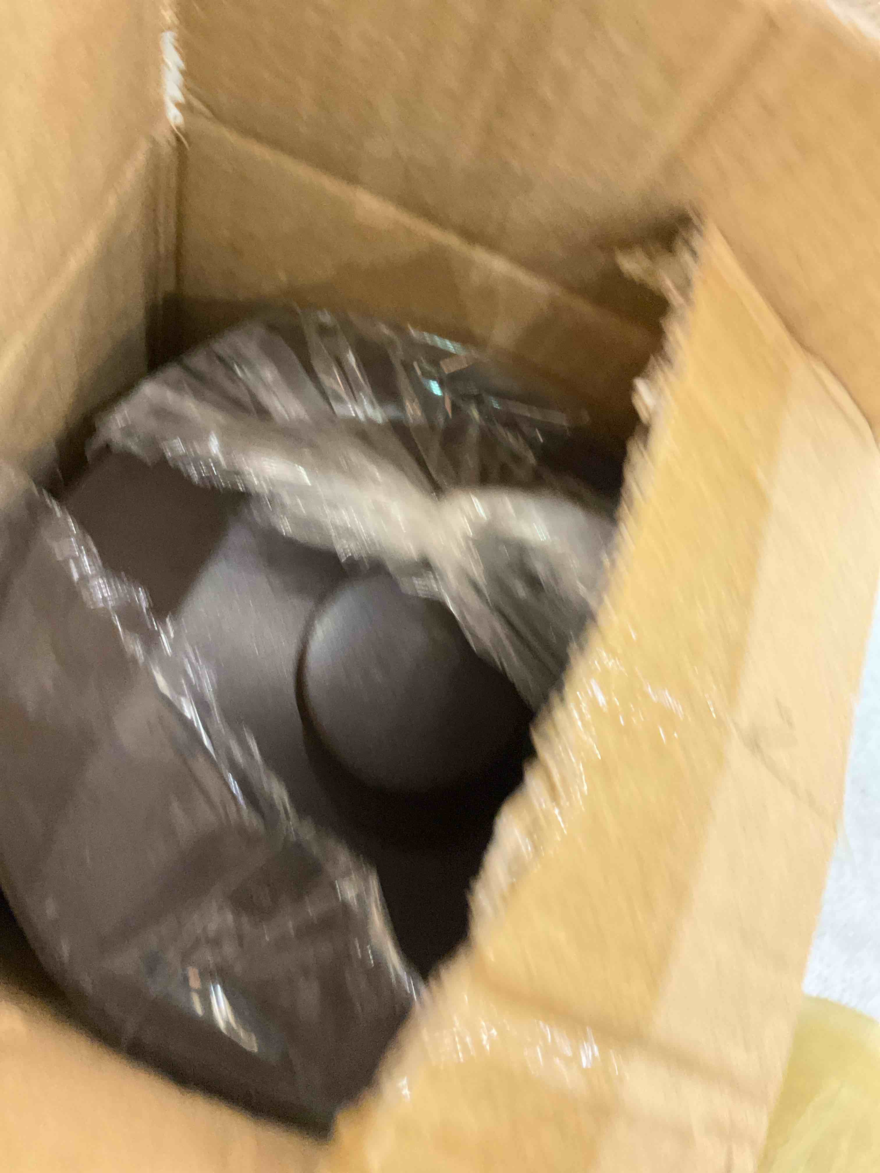 mDesign Plastic Apothecary Canister Jar Storage Organizer for Bathroom, Bedroom, Vanity, Kitchen Cabinet Organization - Holds Cotton Swab - Lumiere Collection - Set of 3 - Clear/Bronze