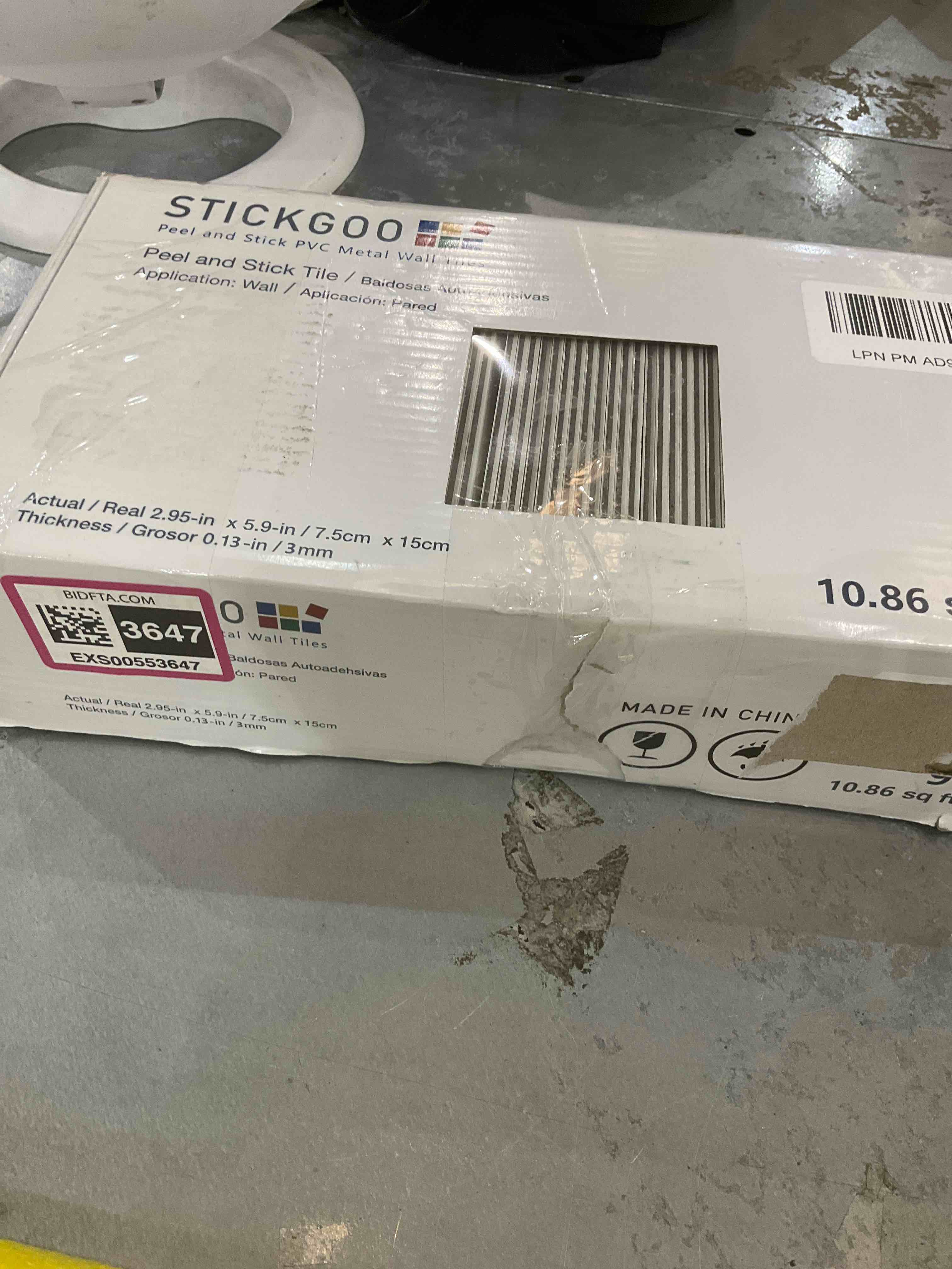 STICKGOO 90-Pieces Peel and Stick Backsplash PVC Wall Tile, Statuario White Marble Subway Stick on Backsplash for Kitchen and Bathroom