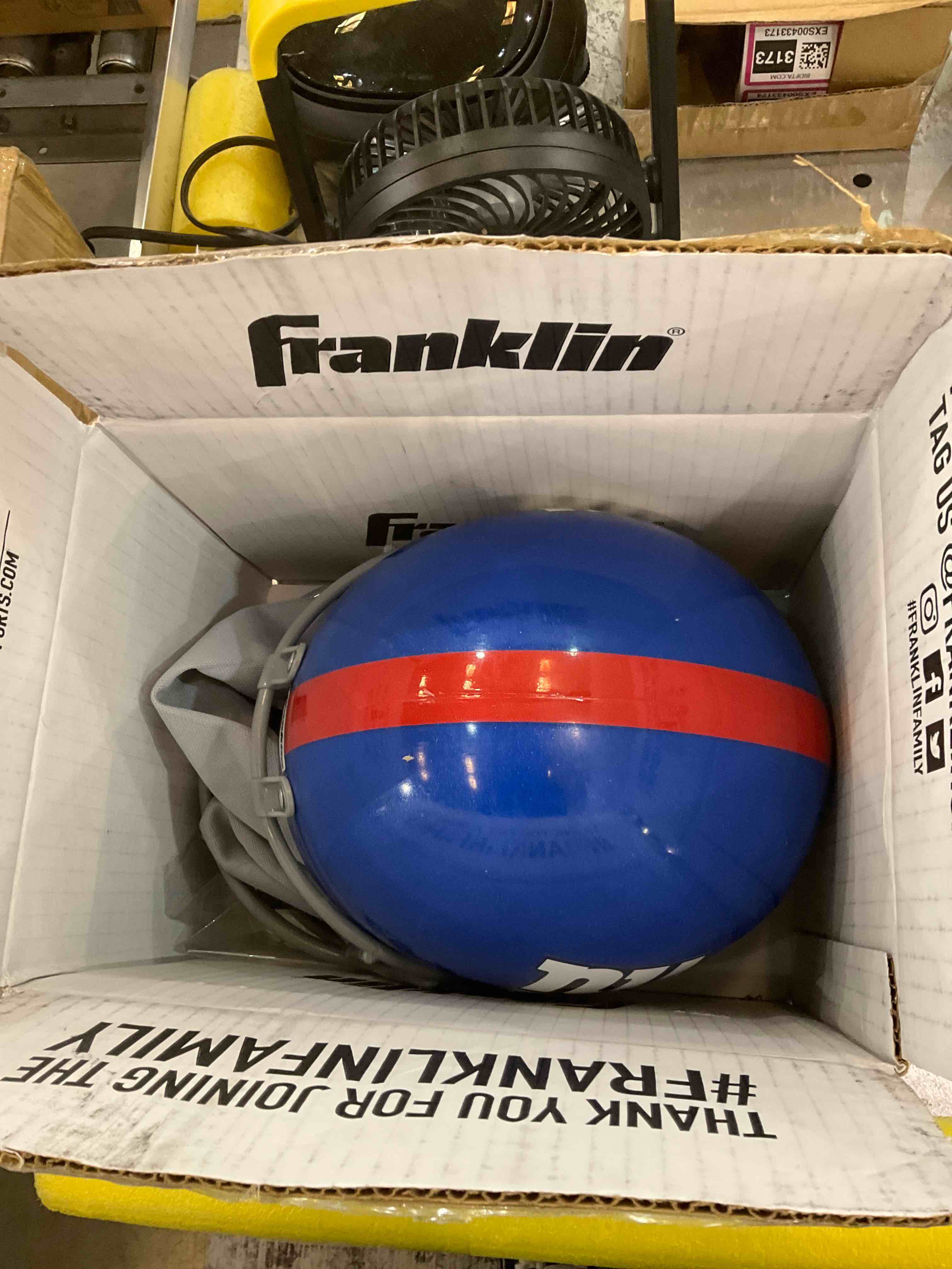 Franklin Sports New York Giants Kids Football Uniform Set - NFL Youth Football Costume for Boys & Girls - Set Includes Helmet, Jersey & Pants - Small