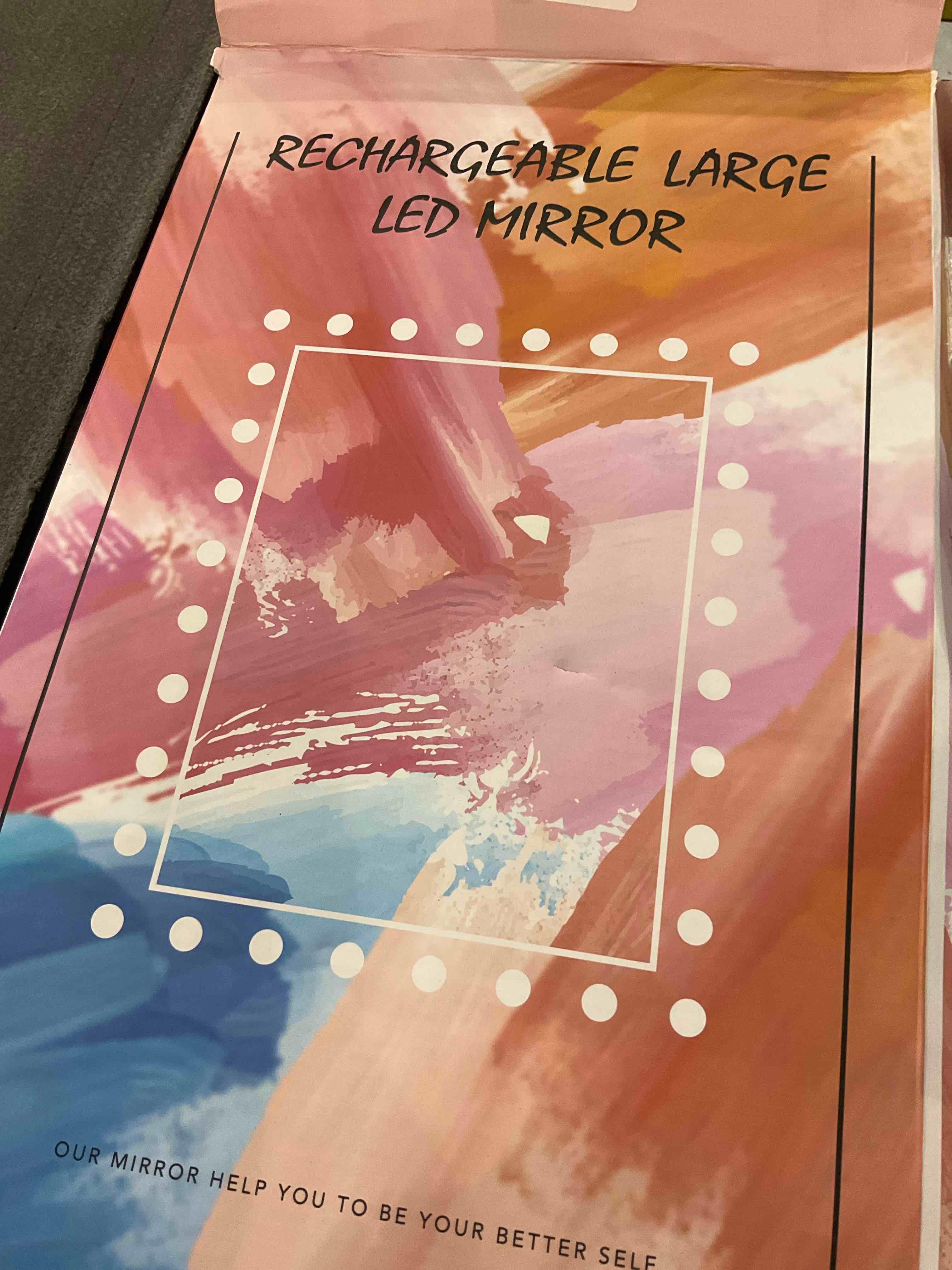 RECHARGEABLE LARGE LED MIRROR