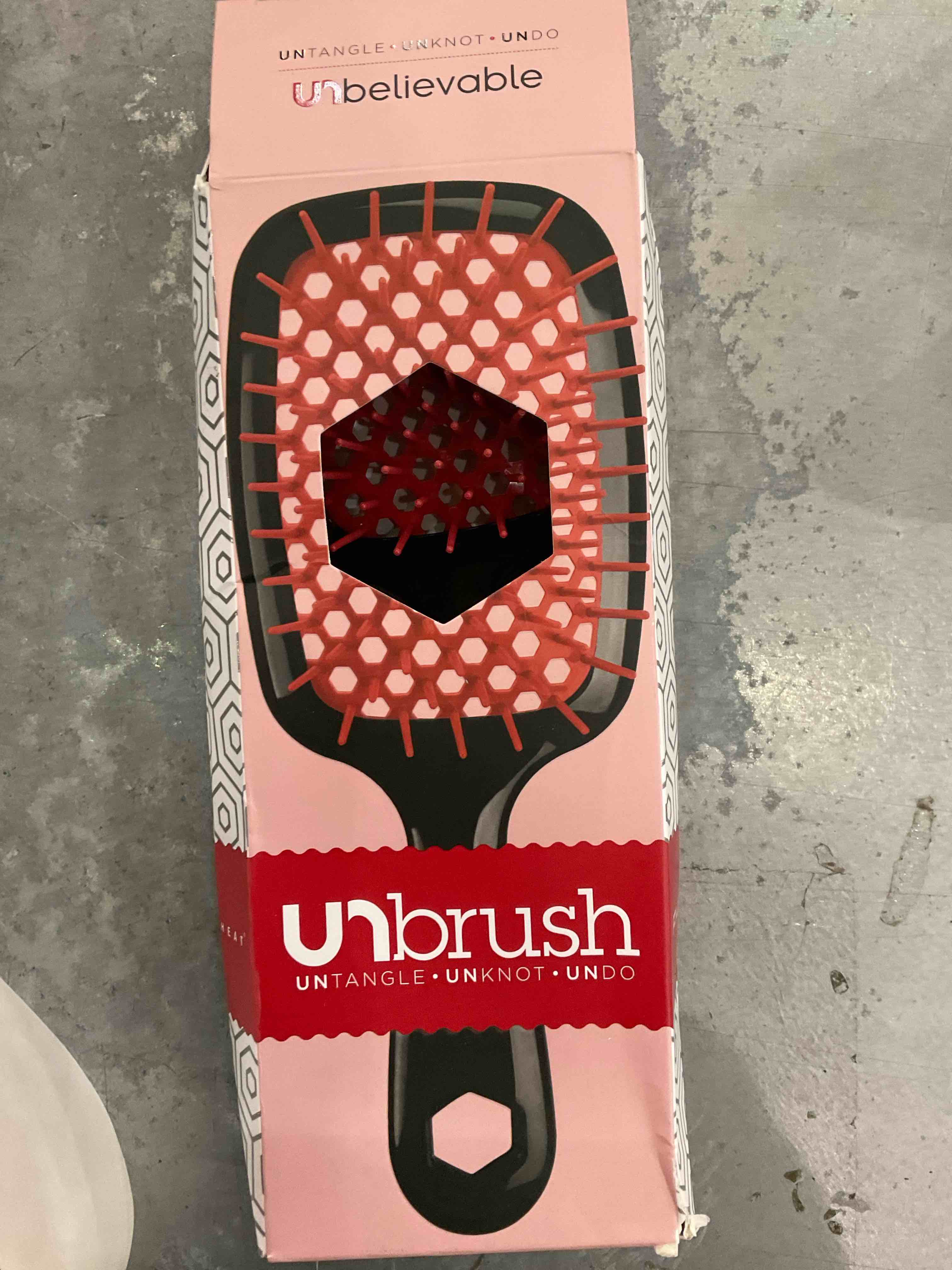 FHI HEAT Unbrush, Red - Detangling Hair Brush Red