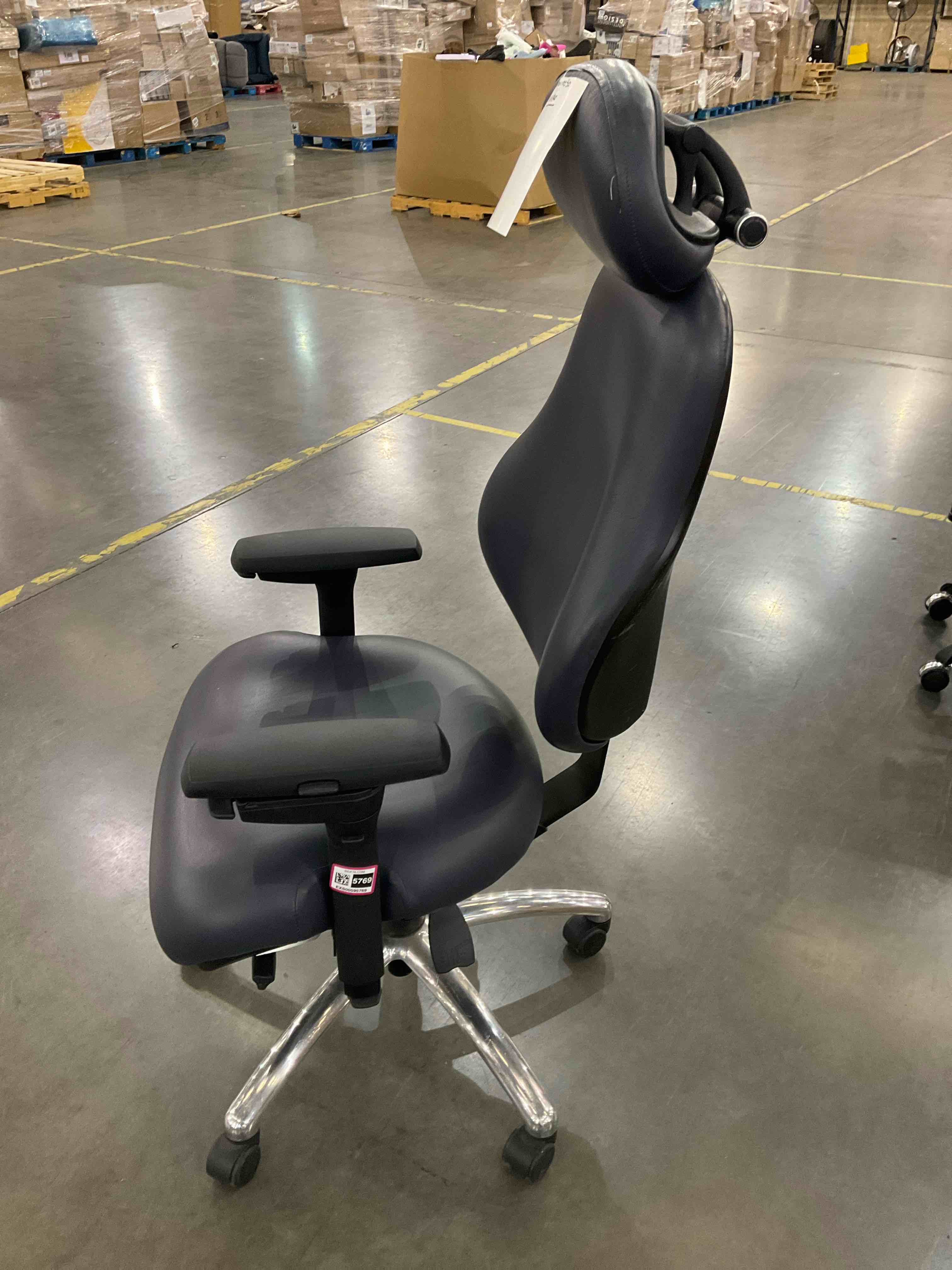 executive chair leather navy