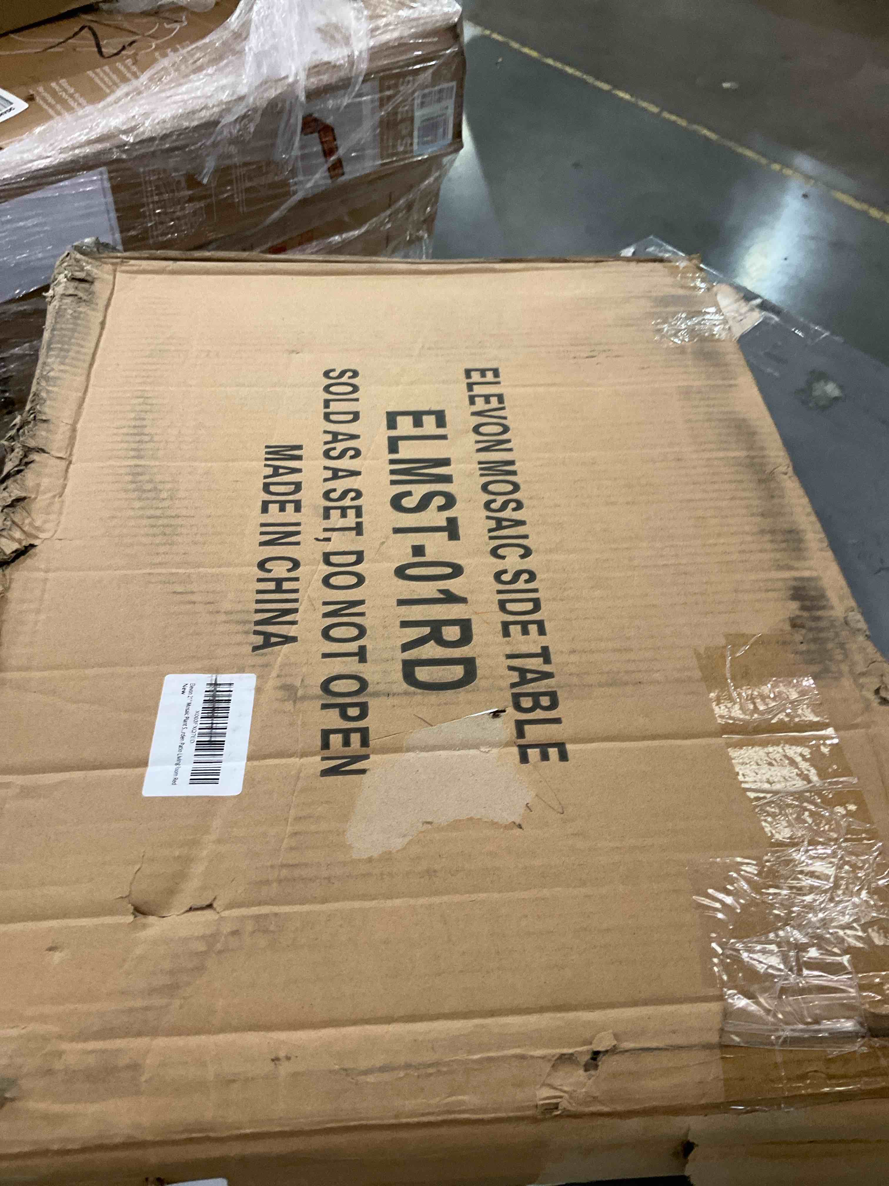 Elevon 14 Inch Round Side Ceramic Tile Top Indoor and Outdoor Accent Table, Greek